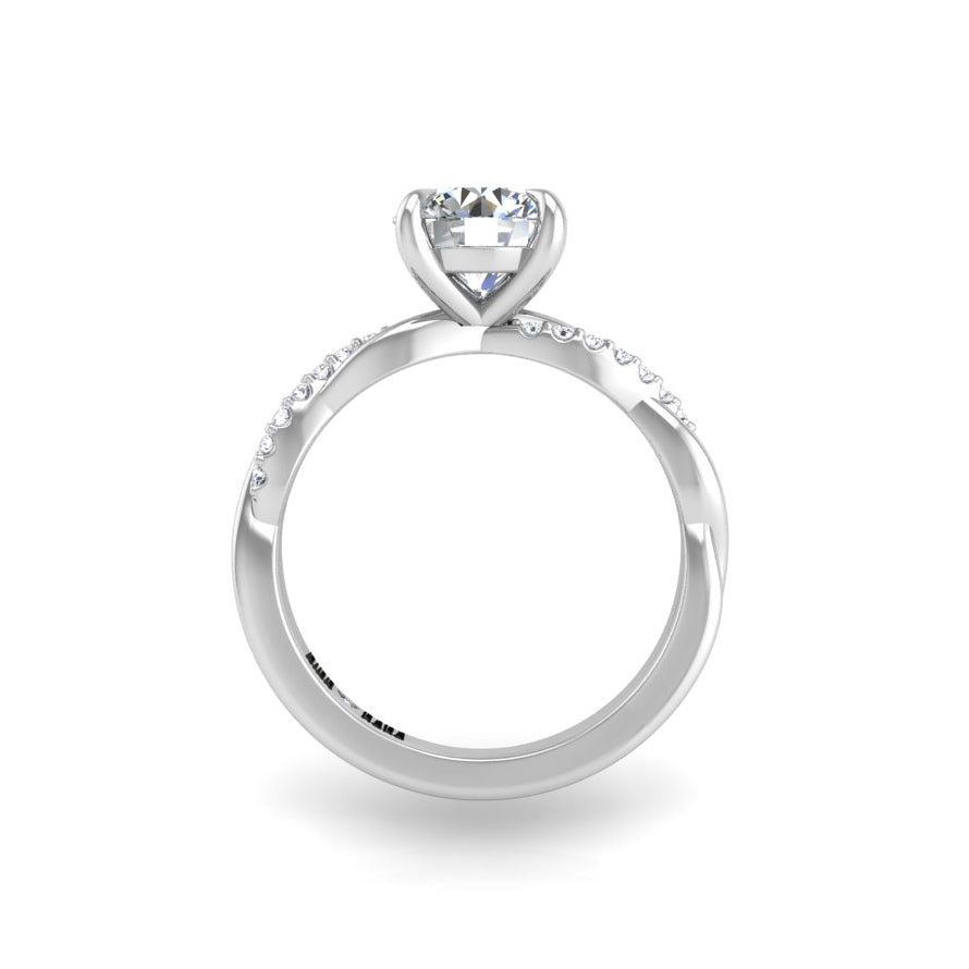 Preset Classic Twist Round Lab Diamond Engagement Ring
