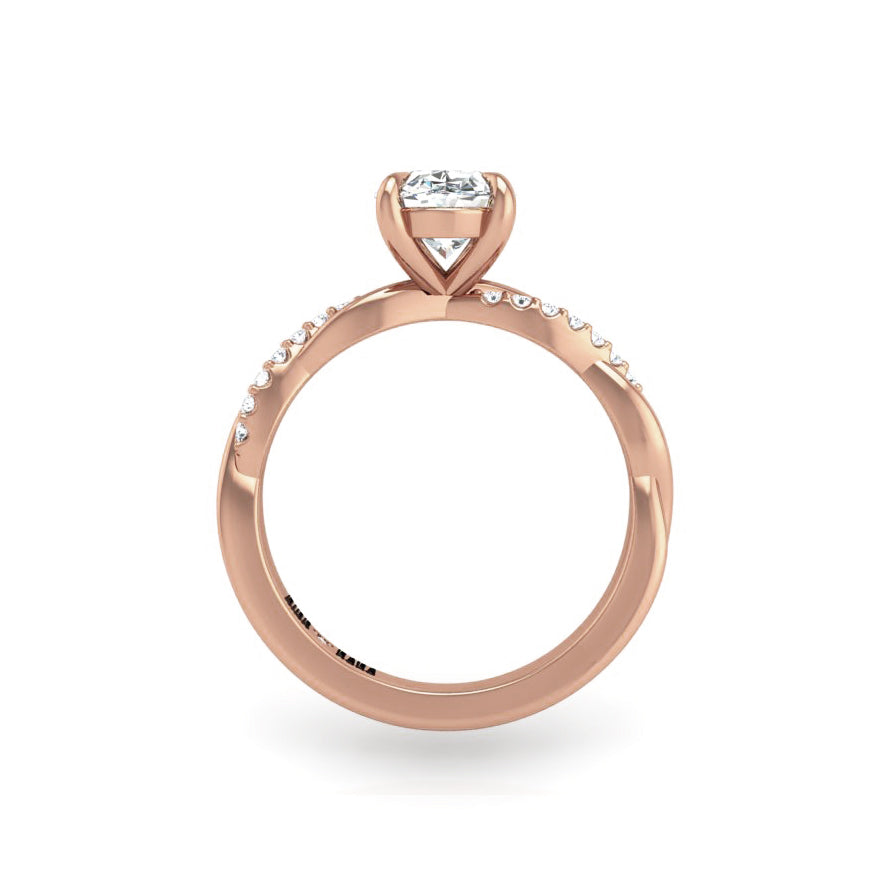 Preset Classic Twist Oval Lab Diamond Engagement Ring