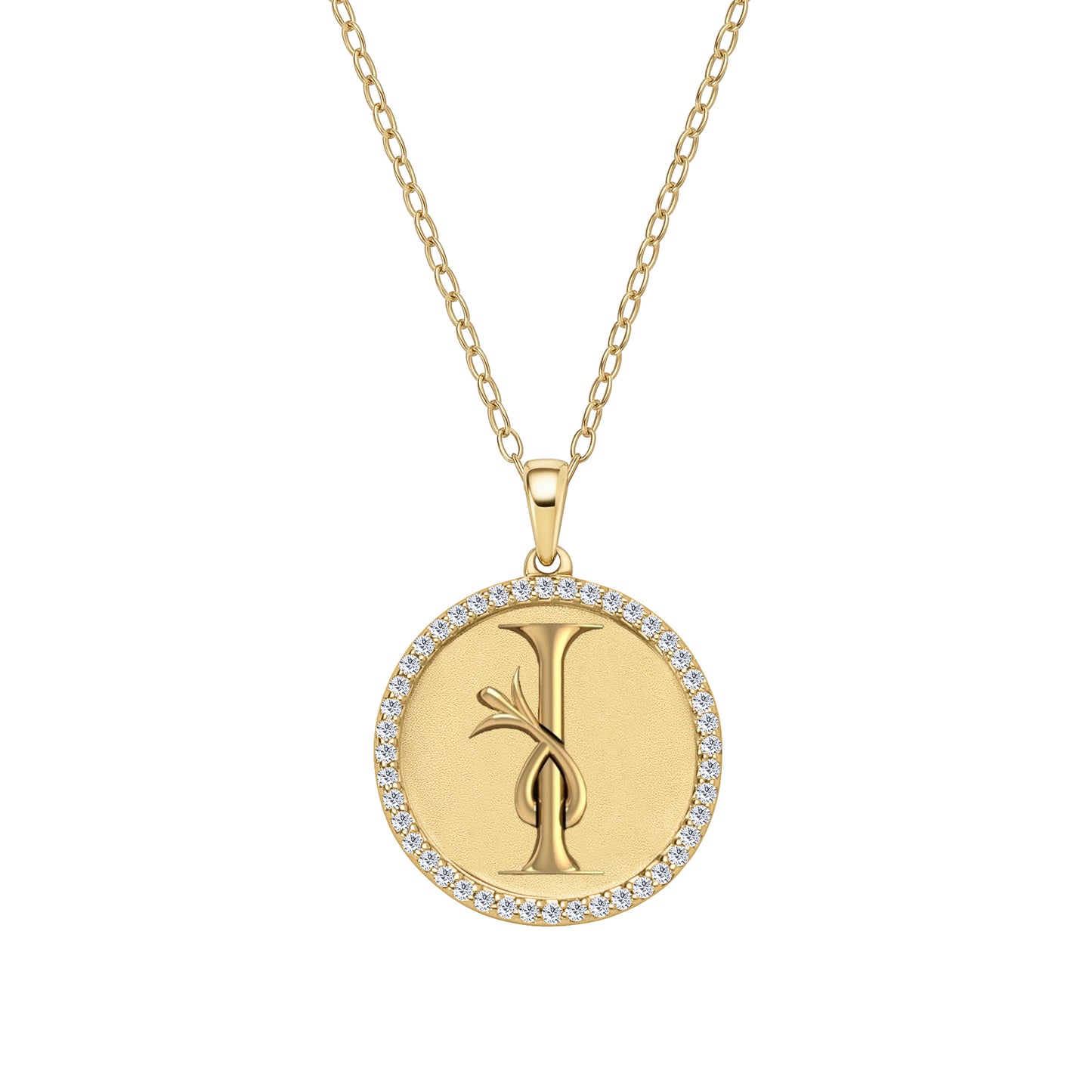 Classic Initial Natural Diamond Necklace