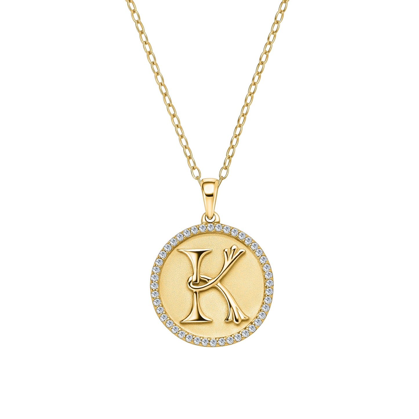 Classic Initial Natural Diamond Necklace