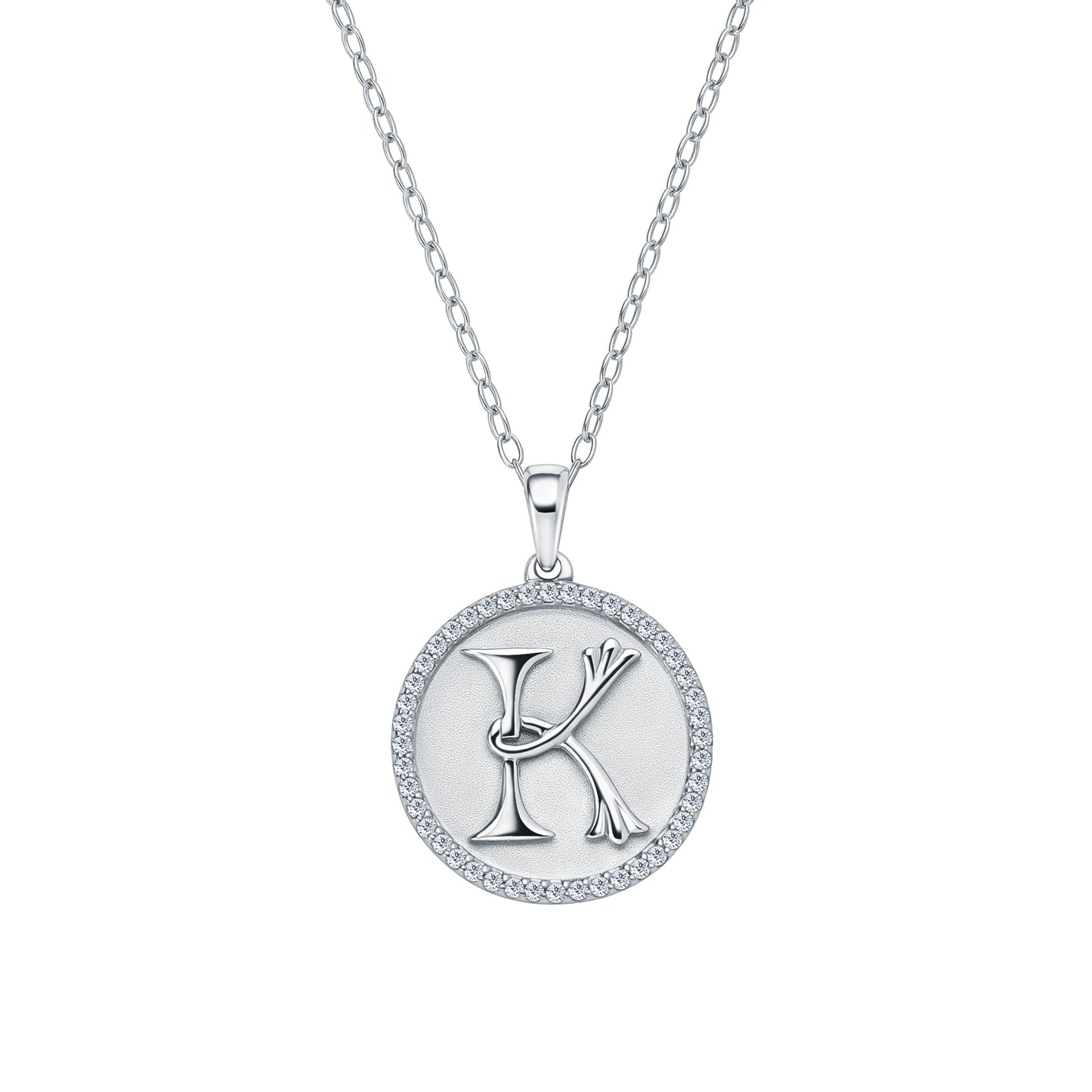 Classic Initial Natural Diamond Necklace