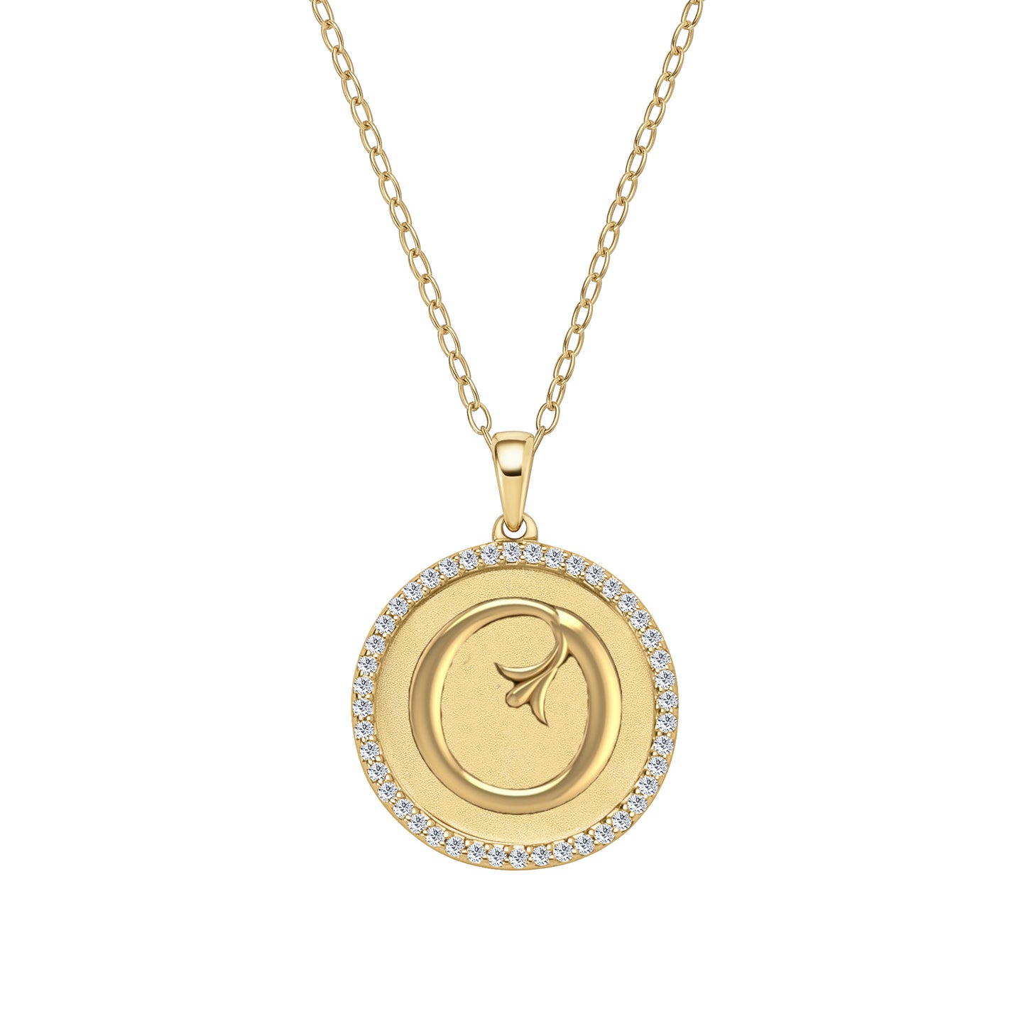 Classic Initial Natural Diamond Necklace