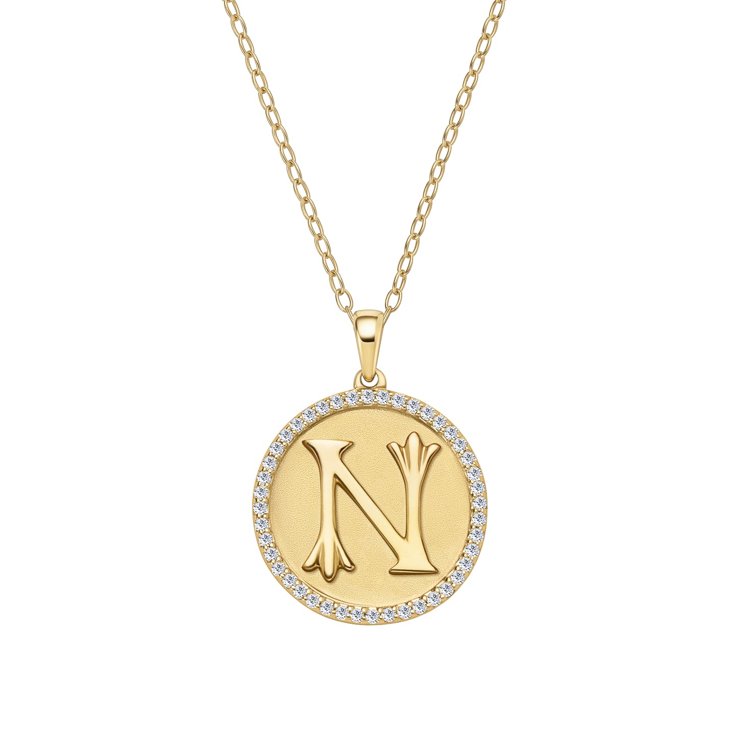 Classic Initial Natural Diamond Necklace