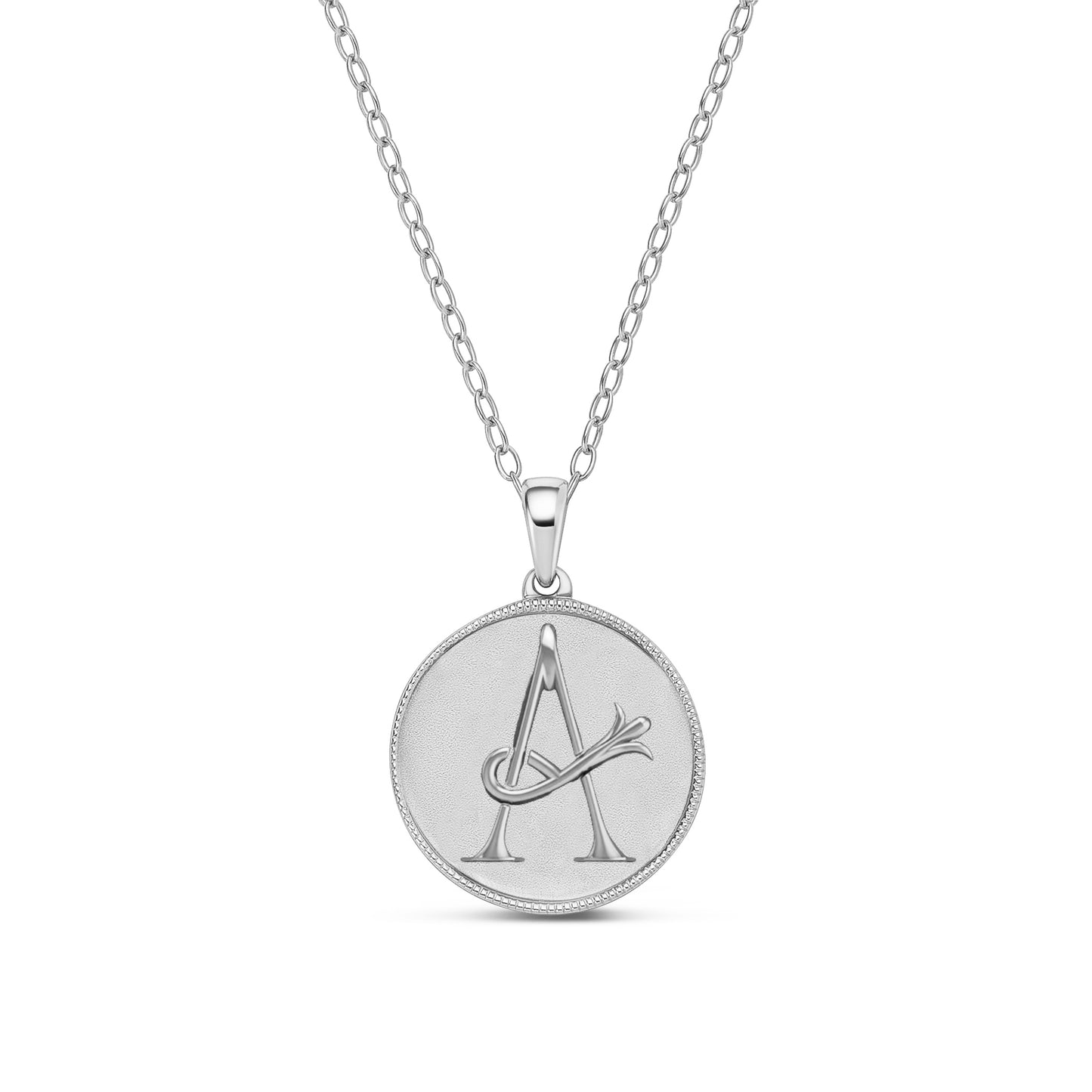 Classic Initial Milgrain Necklace