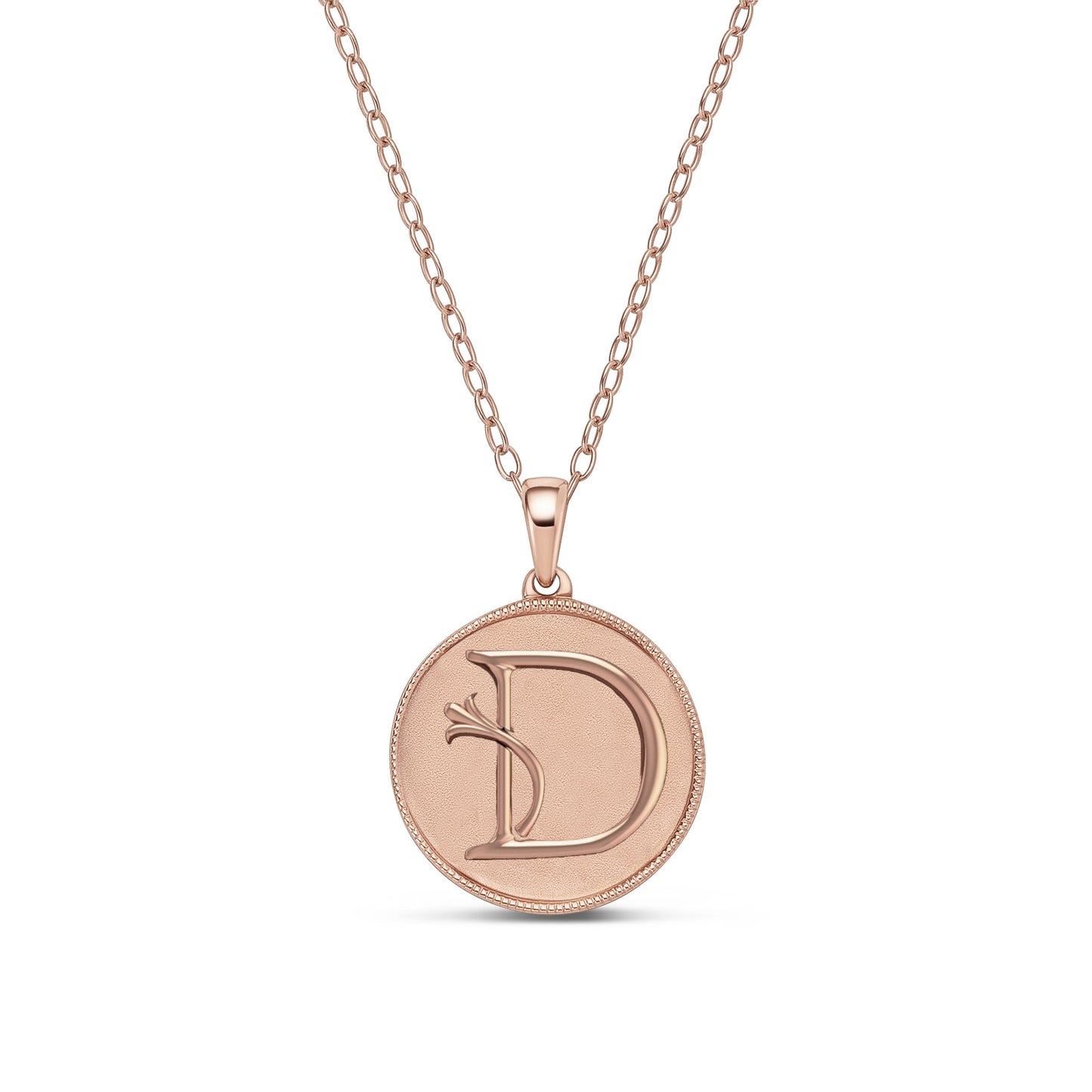 Classic Initial Milgrain Necklace