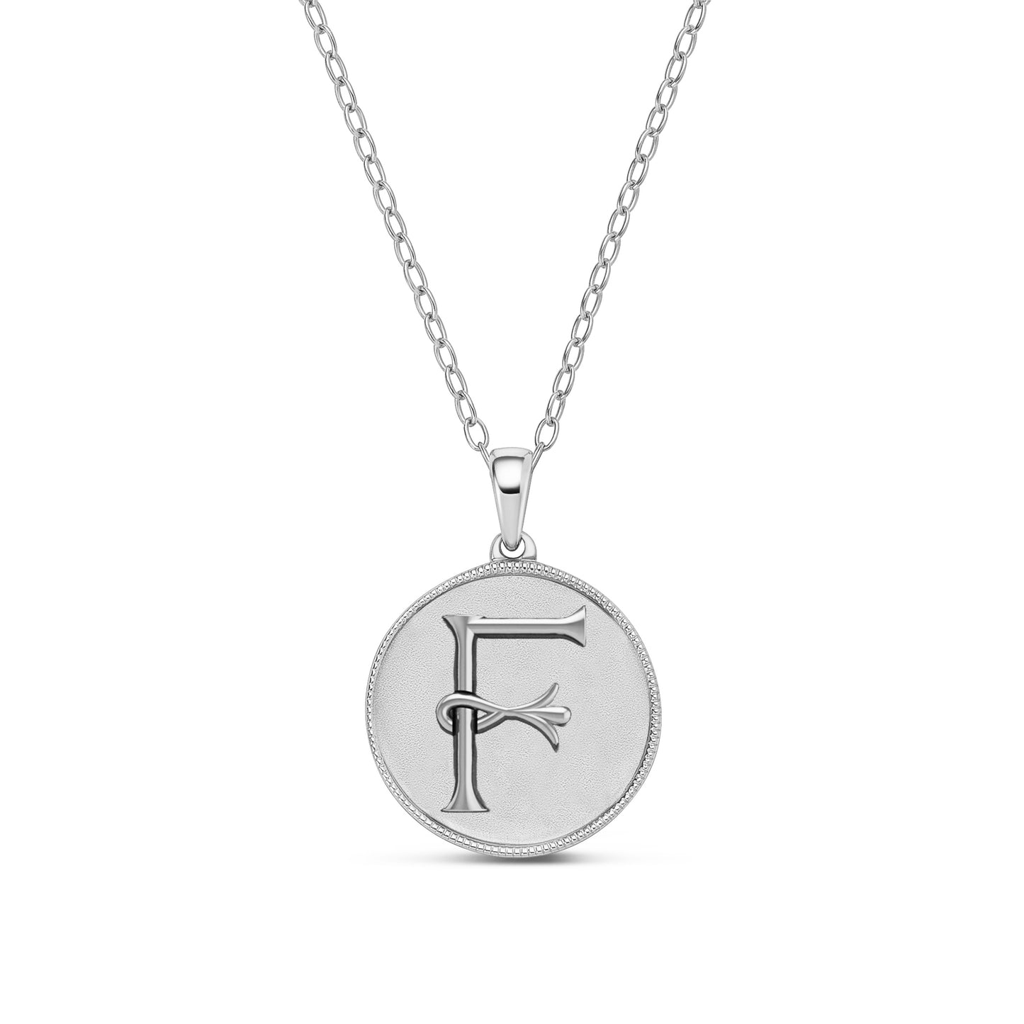 Classic Initial Milgrain Necklace