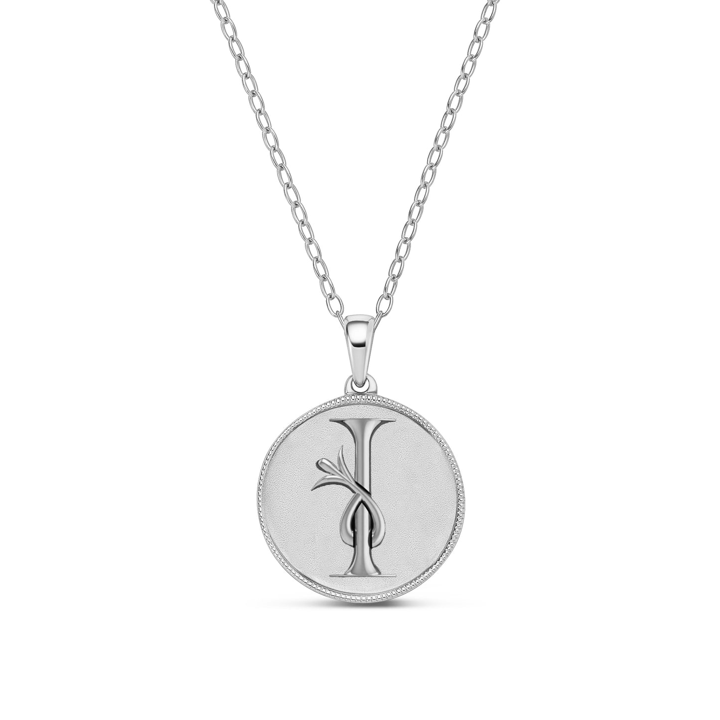 Classic Initial Milgrain Necklace