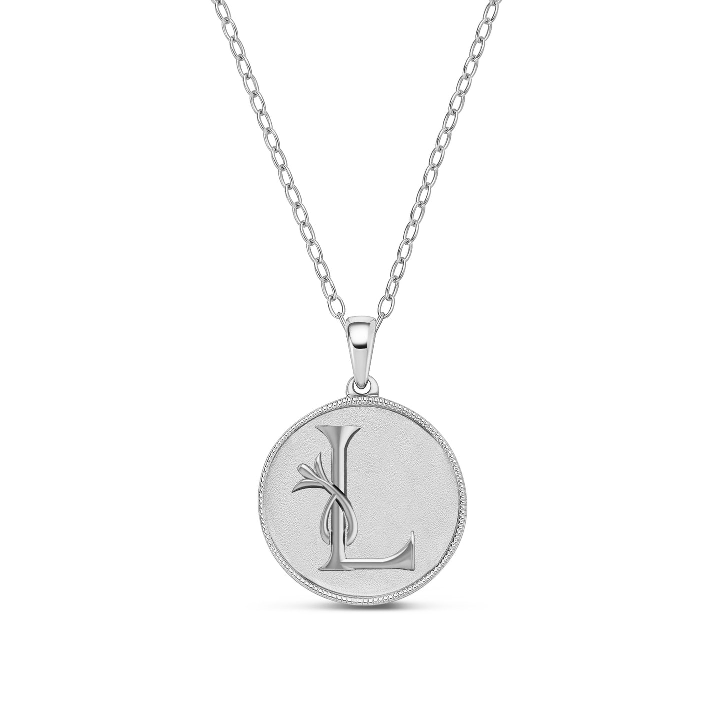 Classic Initial Milgrain Necklace