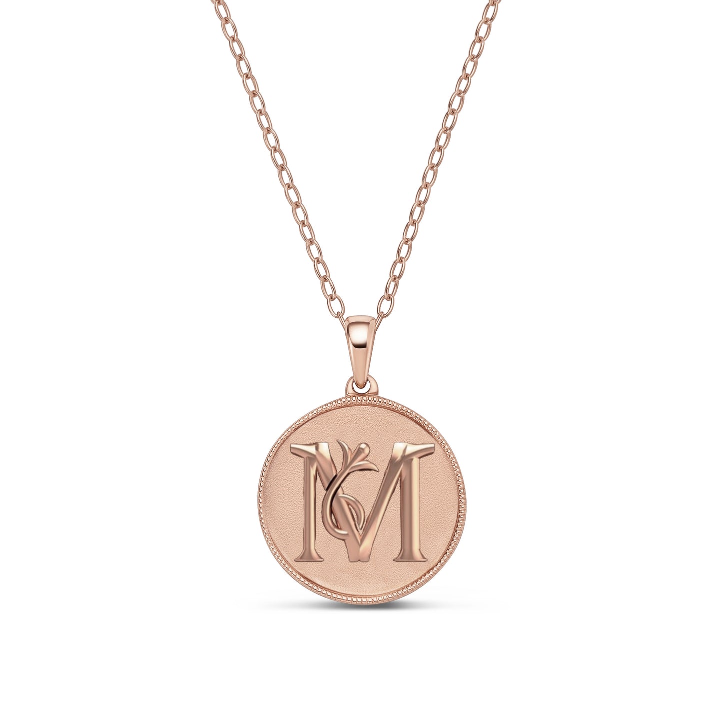 Classic Initial Milgrain Necklace