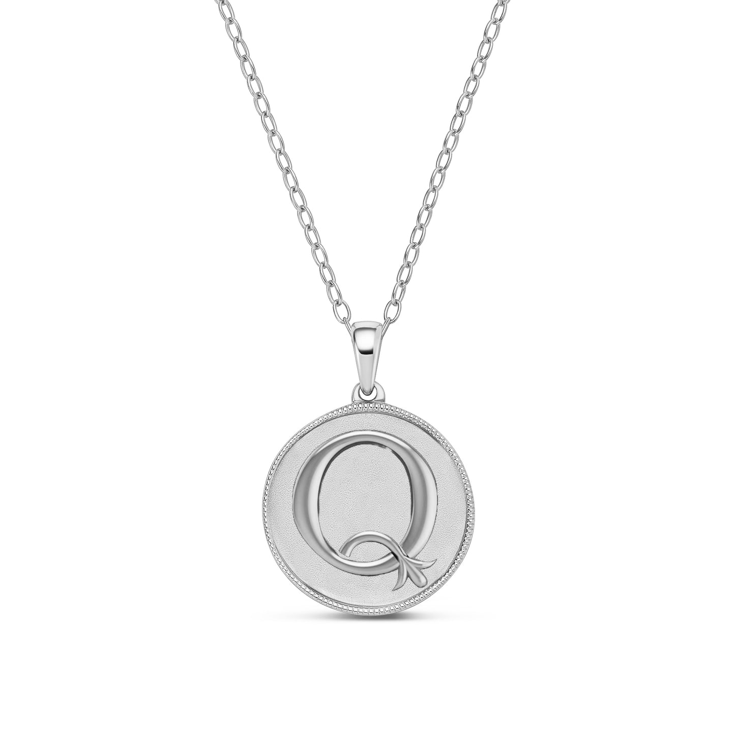 Classic Initial Milgrain Necklace