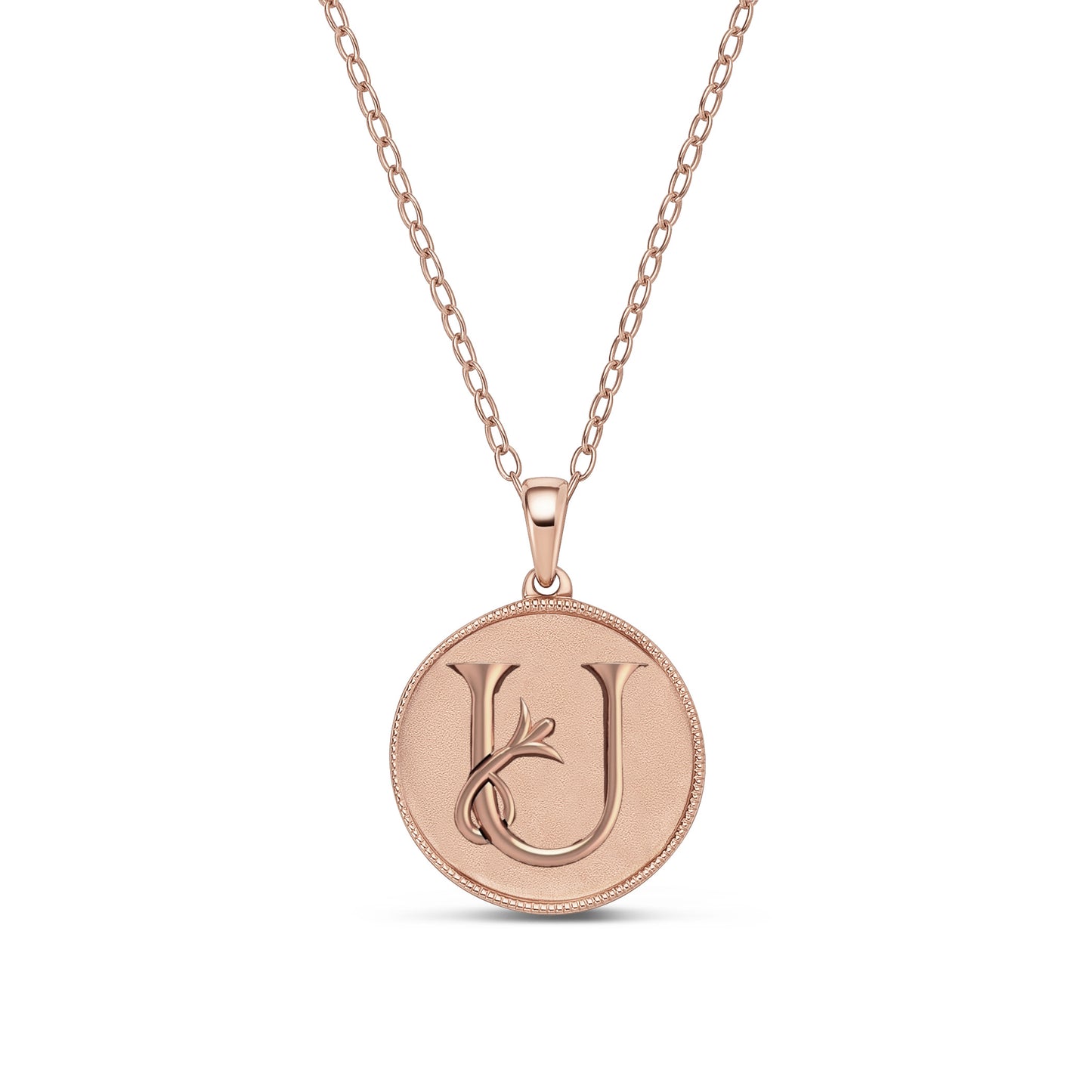 Classic Initial Milgrain Necklace