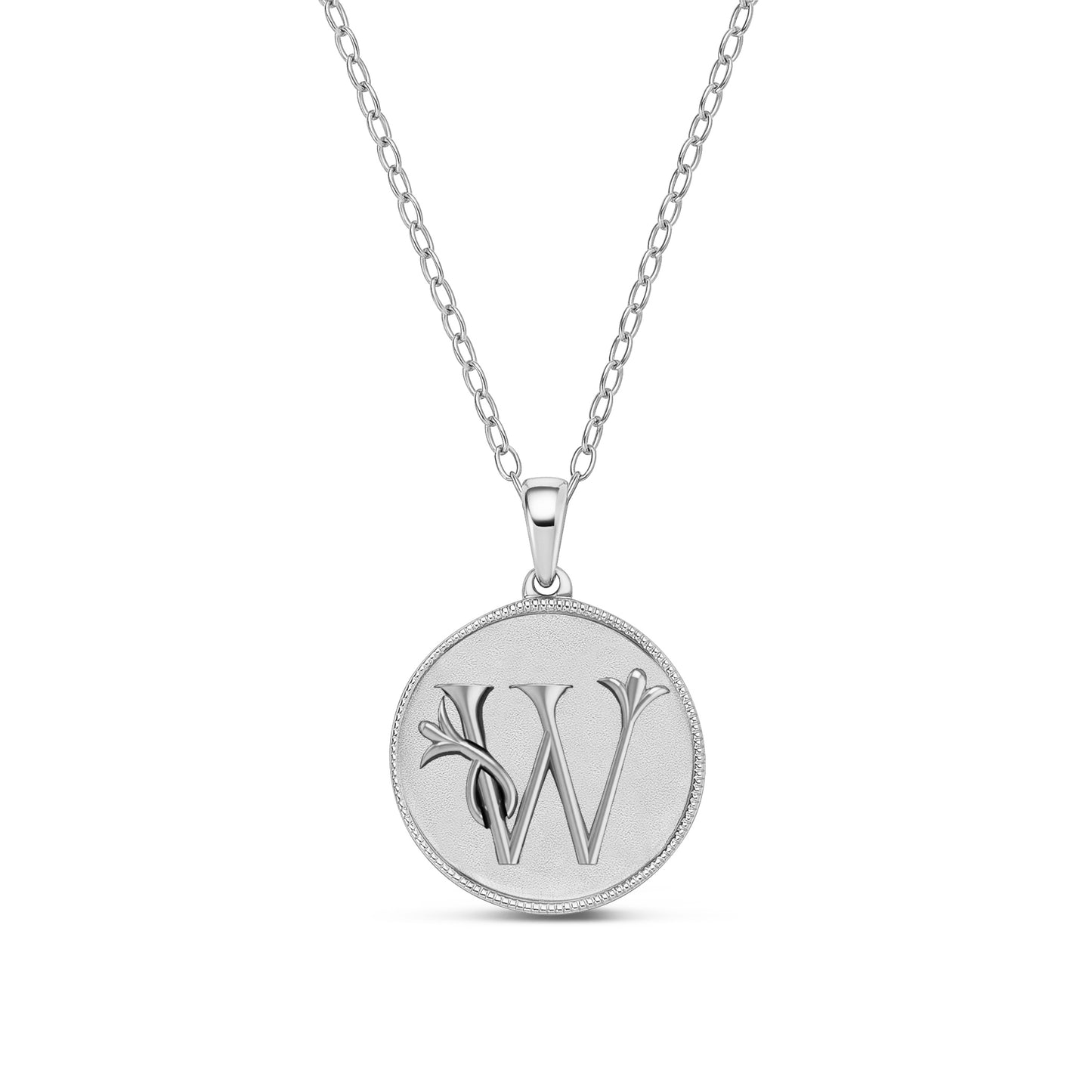 Classic Initial Milgrain Necklace