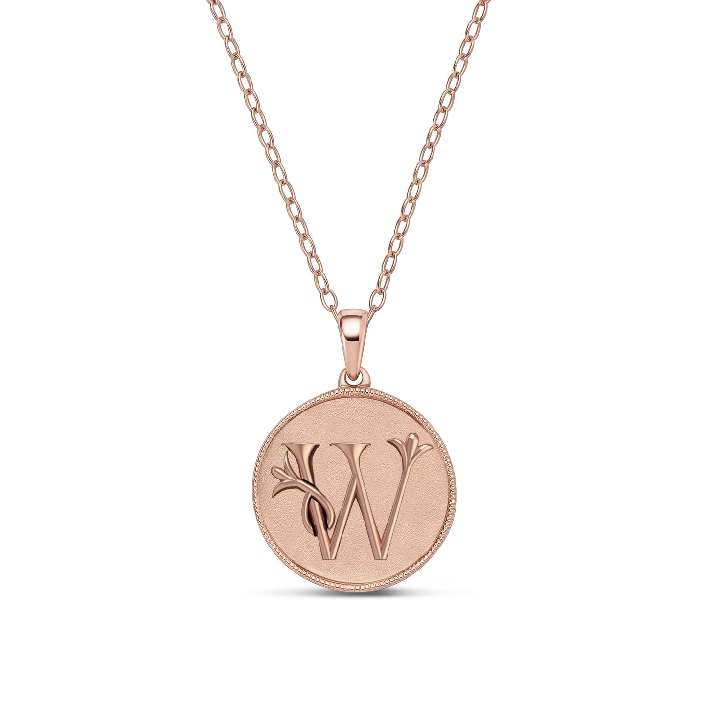 Classic Initial Milgrain Necklace