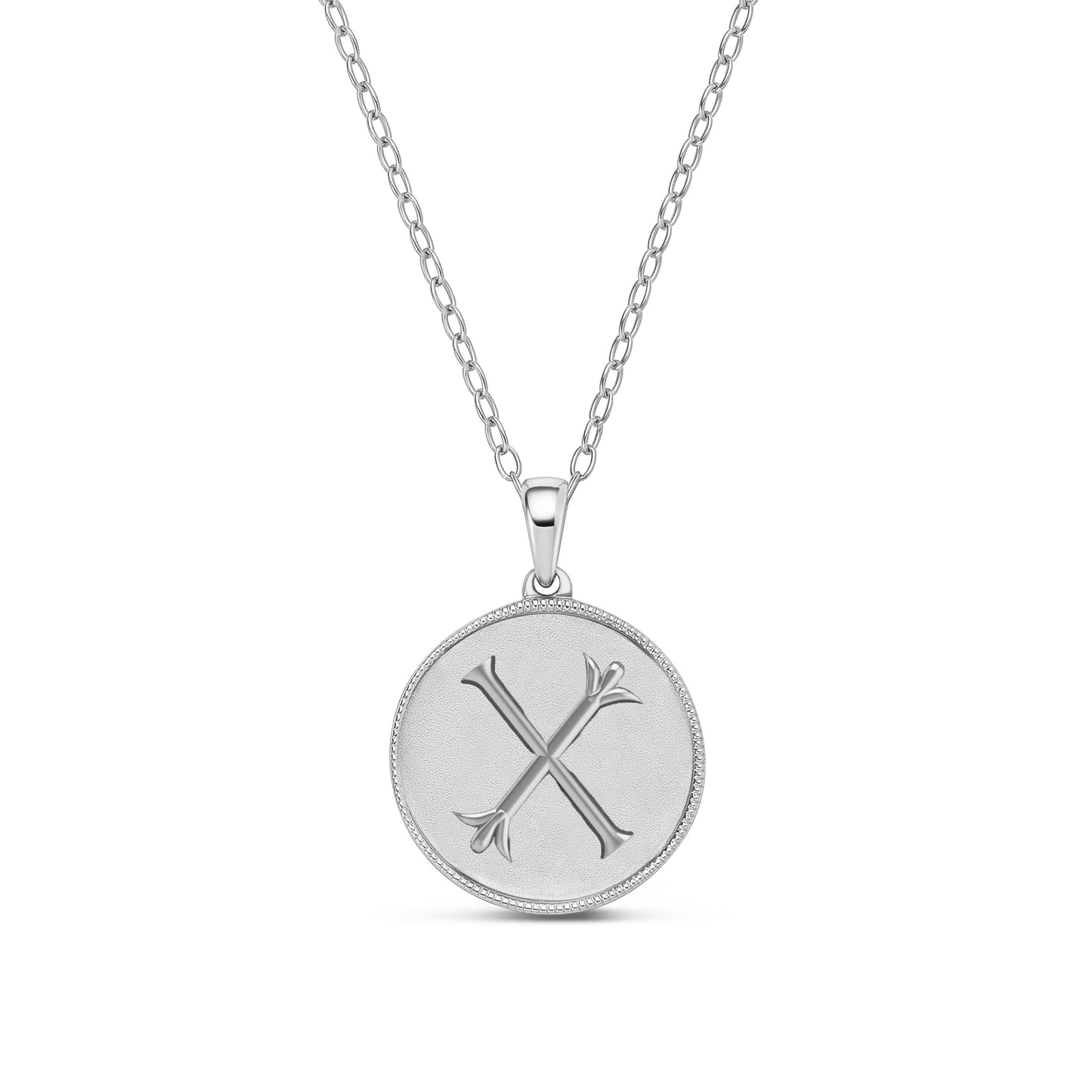 Classic Initial Milgrain Necklace