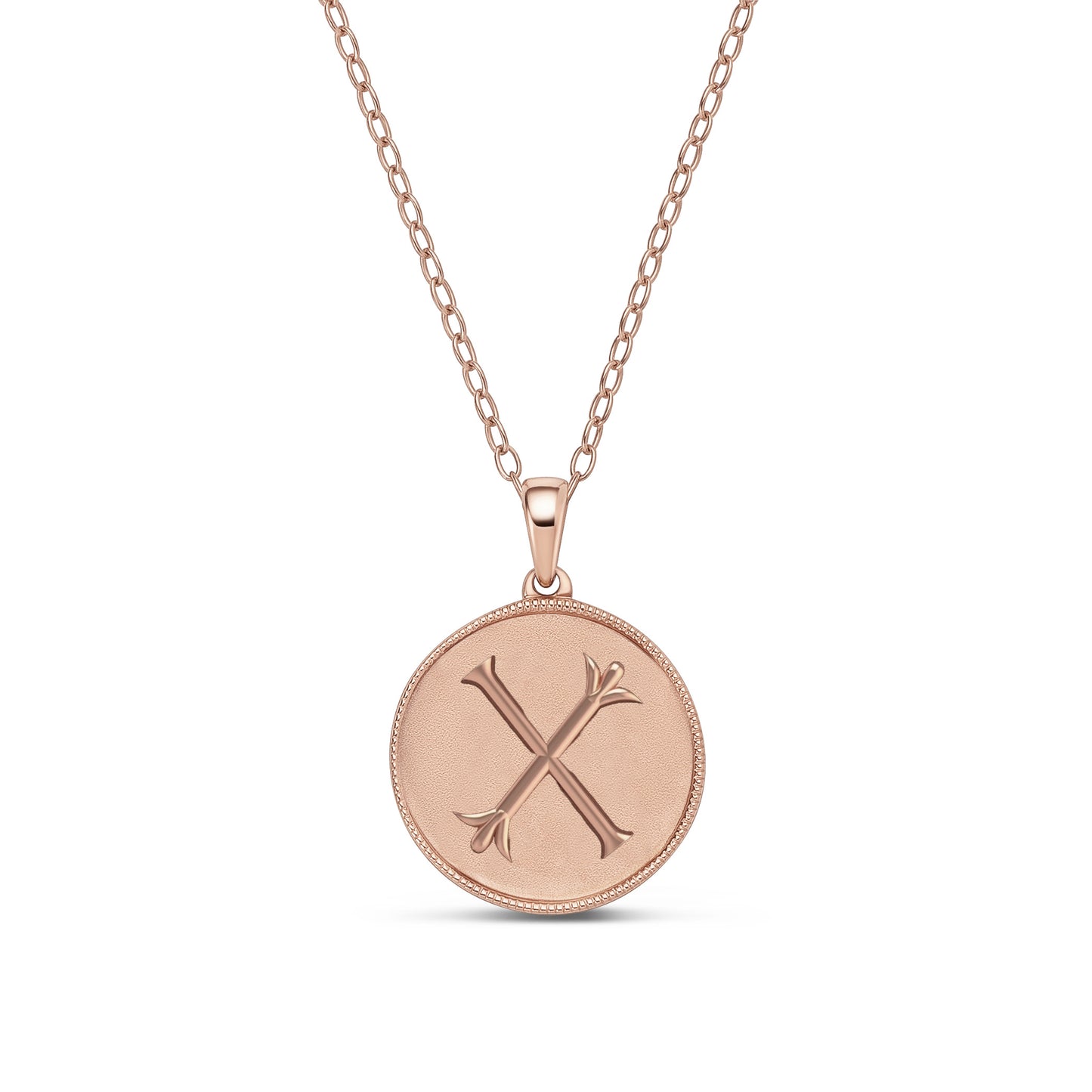 Classic Initial Milgrain Necklace