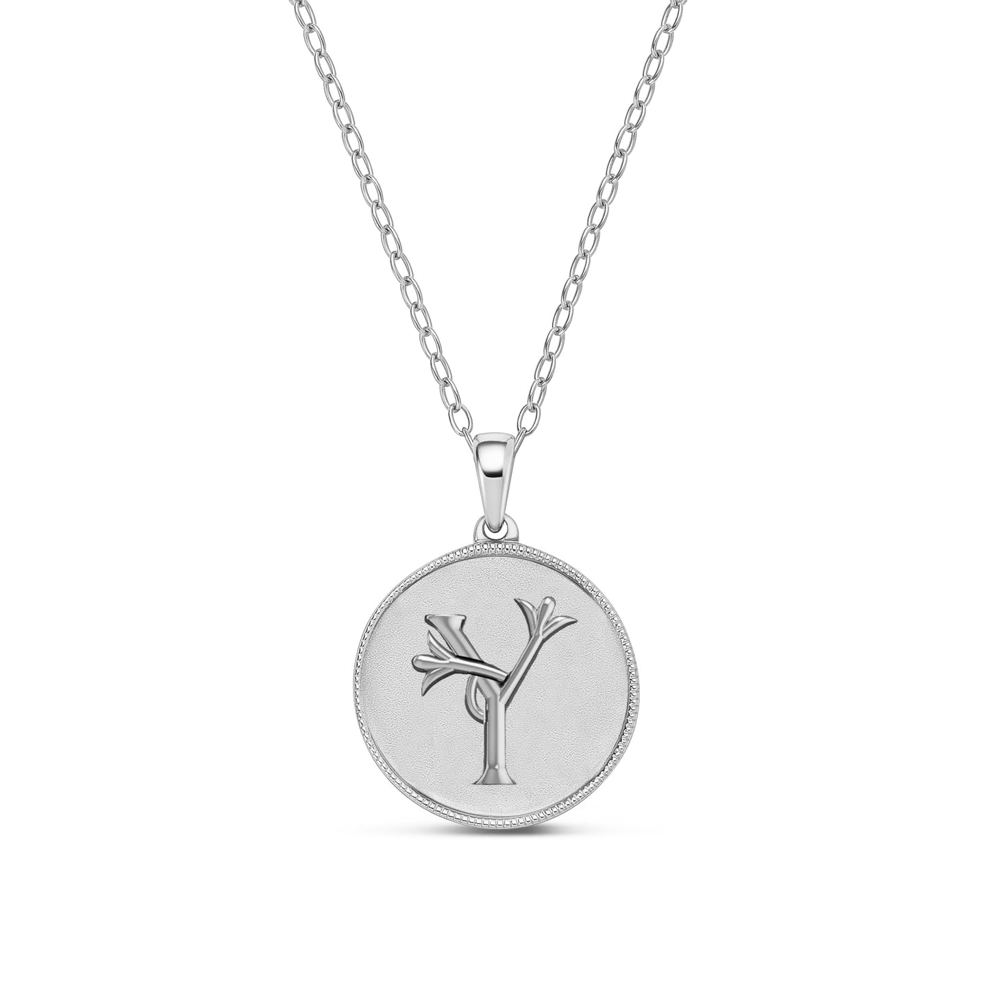 Classic Initial Milgrain Necklace