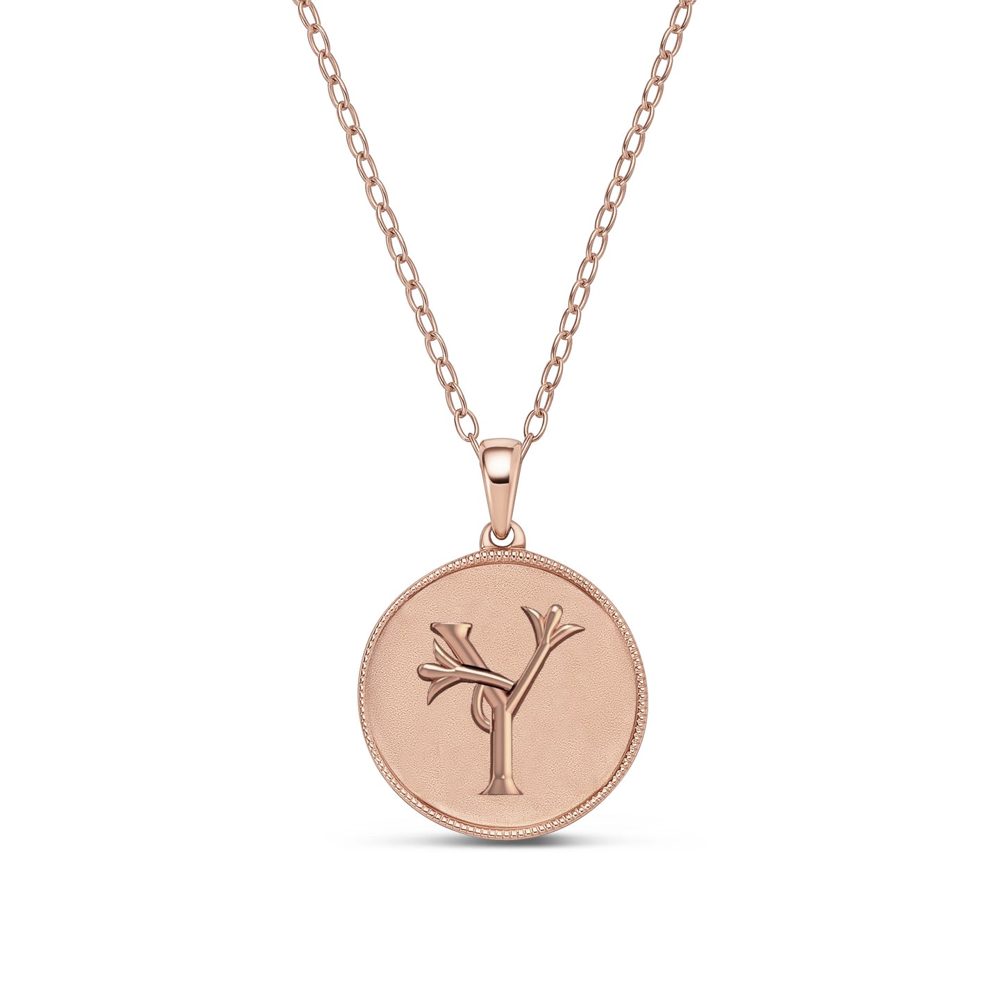 Classic Initial Milgrain Necklace