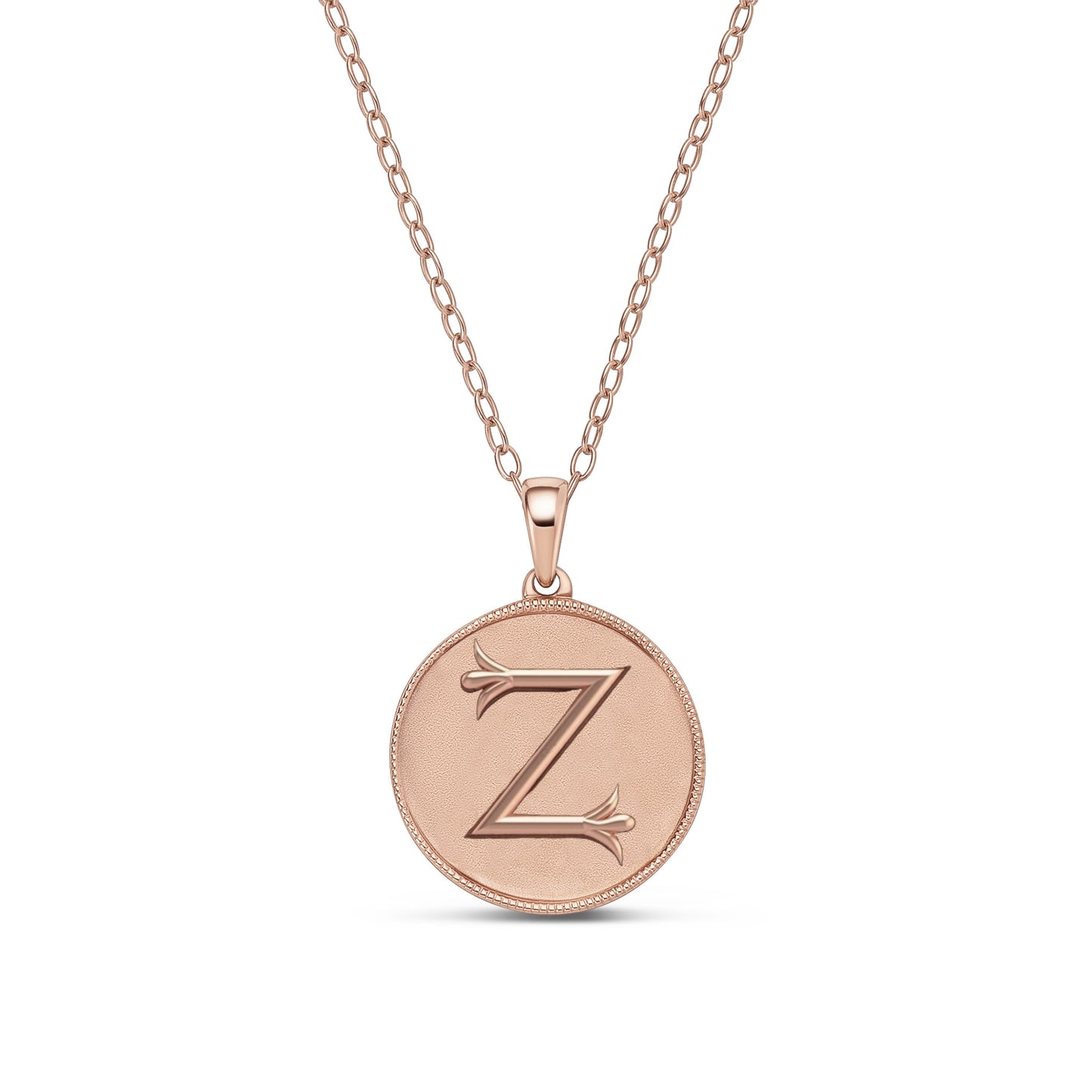 Classic Initial Milgrain Necklace