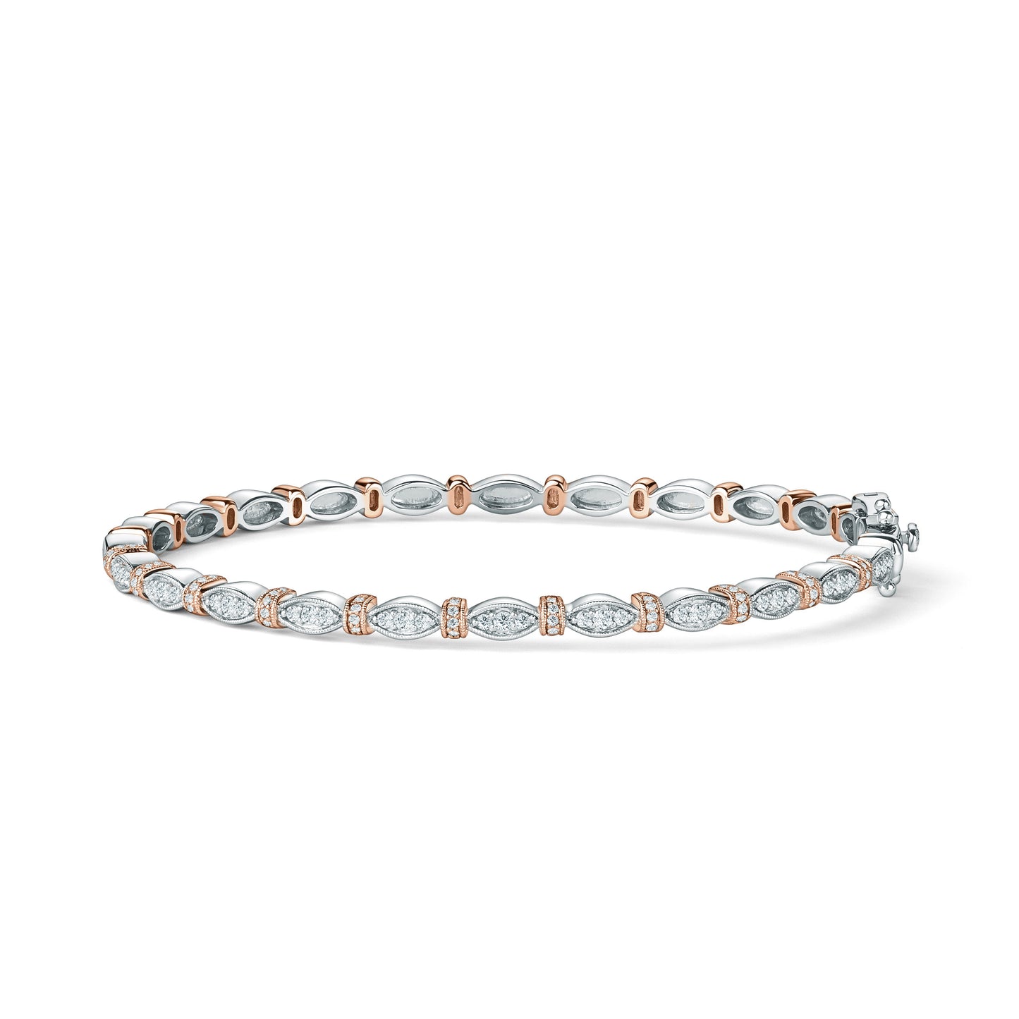 Diamond Designer Geometric Bangle Bracelet