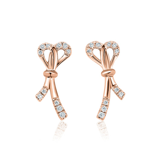 Classic Diamond Bow Earring Studs