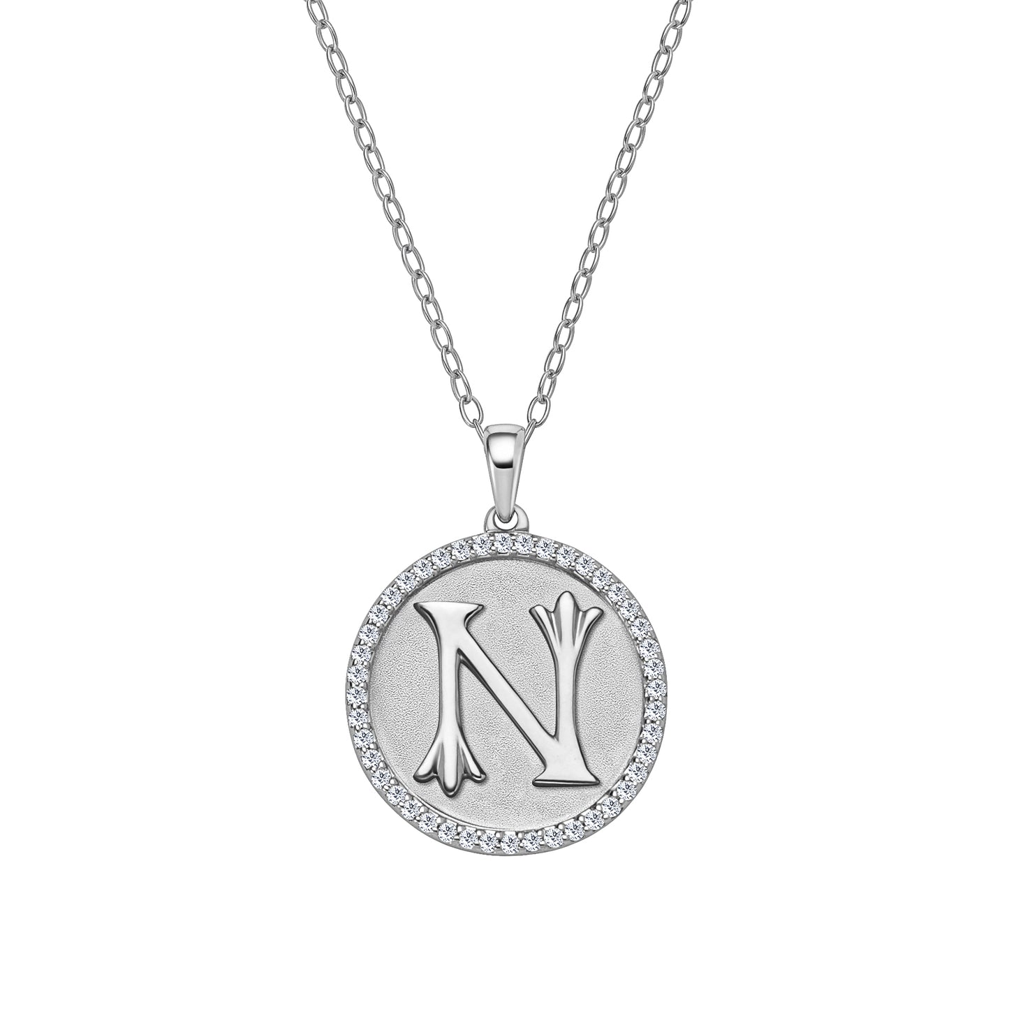 Classic Initial Natural Diamond Necklace