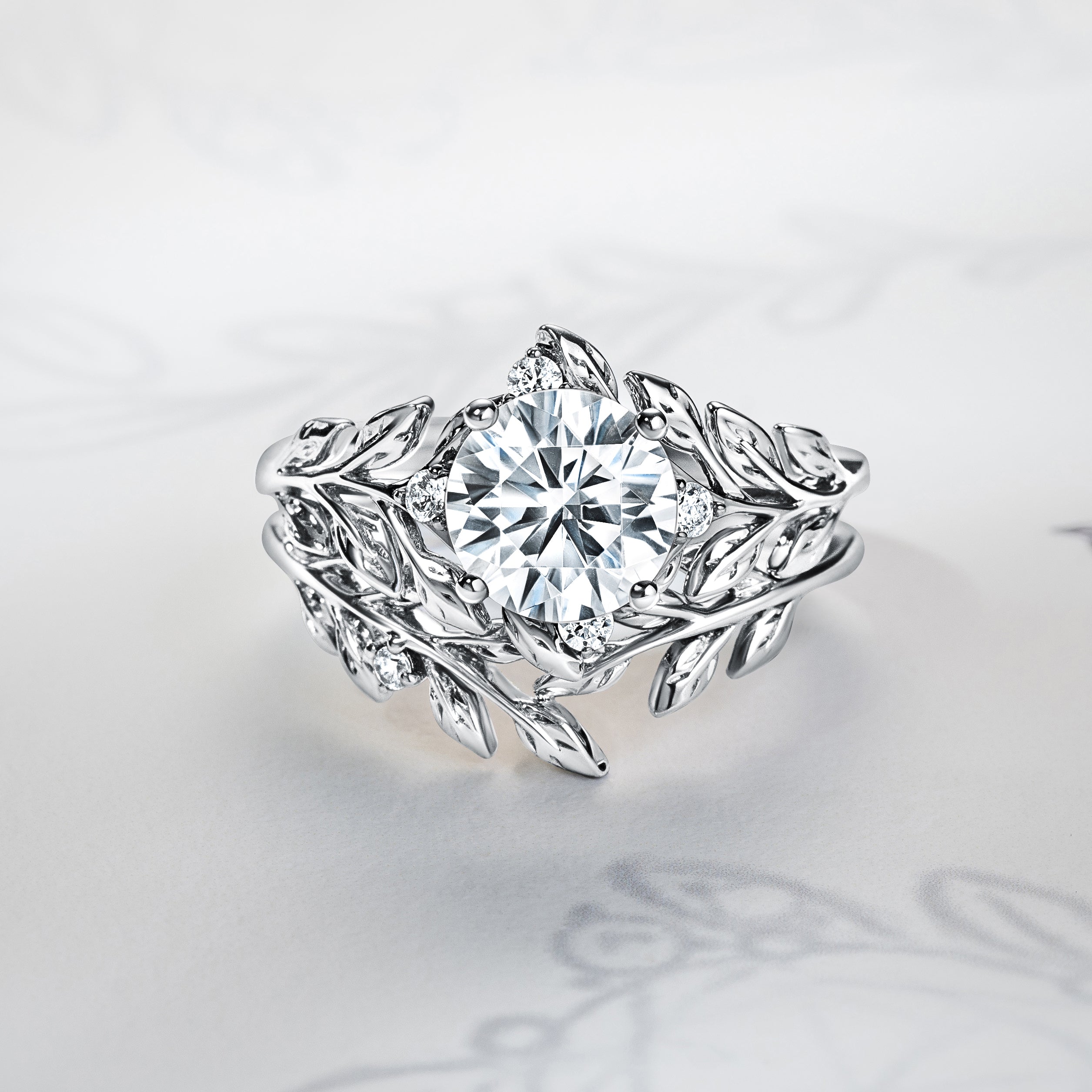 Floral Leaf Inspired Bypass Engagement Ring – Kirk Kara