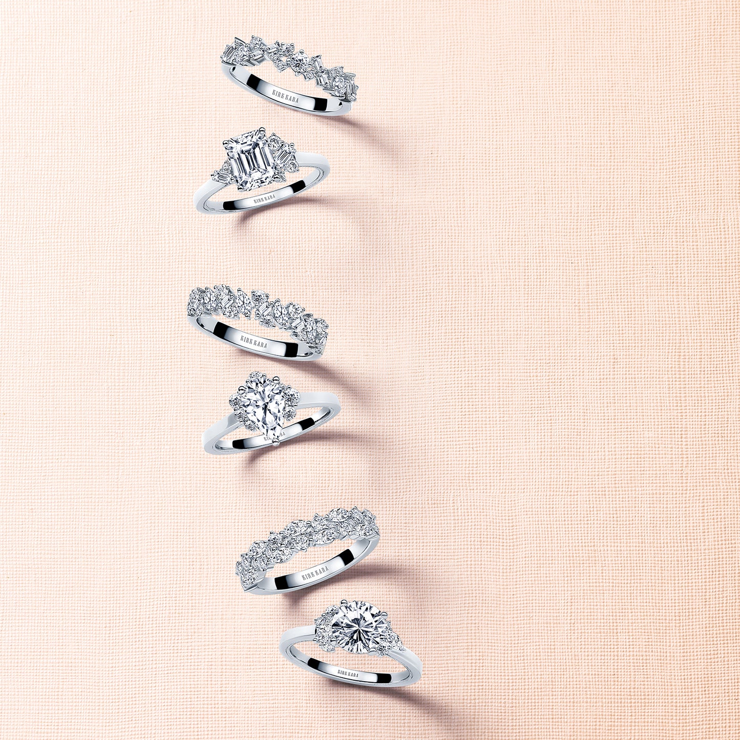 Modern Cluster Boho Diamond Engagement Ring