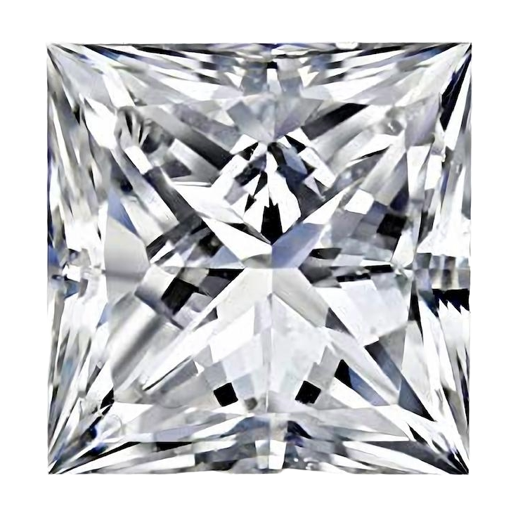 ‍Princess Lab Grown 2ctw Diamond Center Stone VS+ G+ Certified