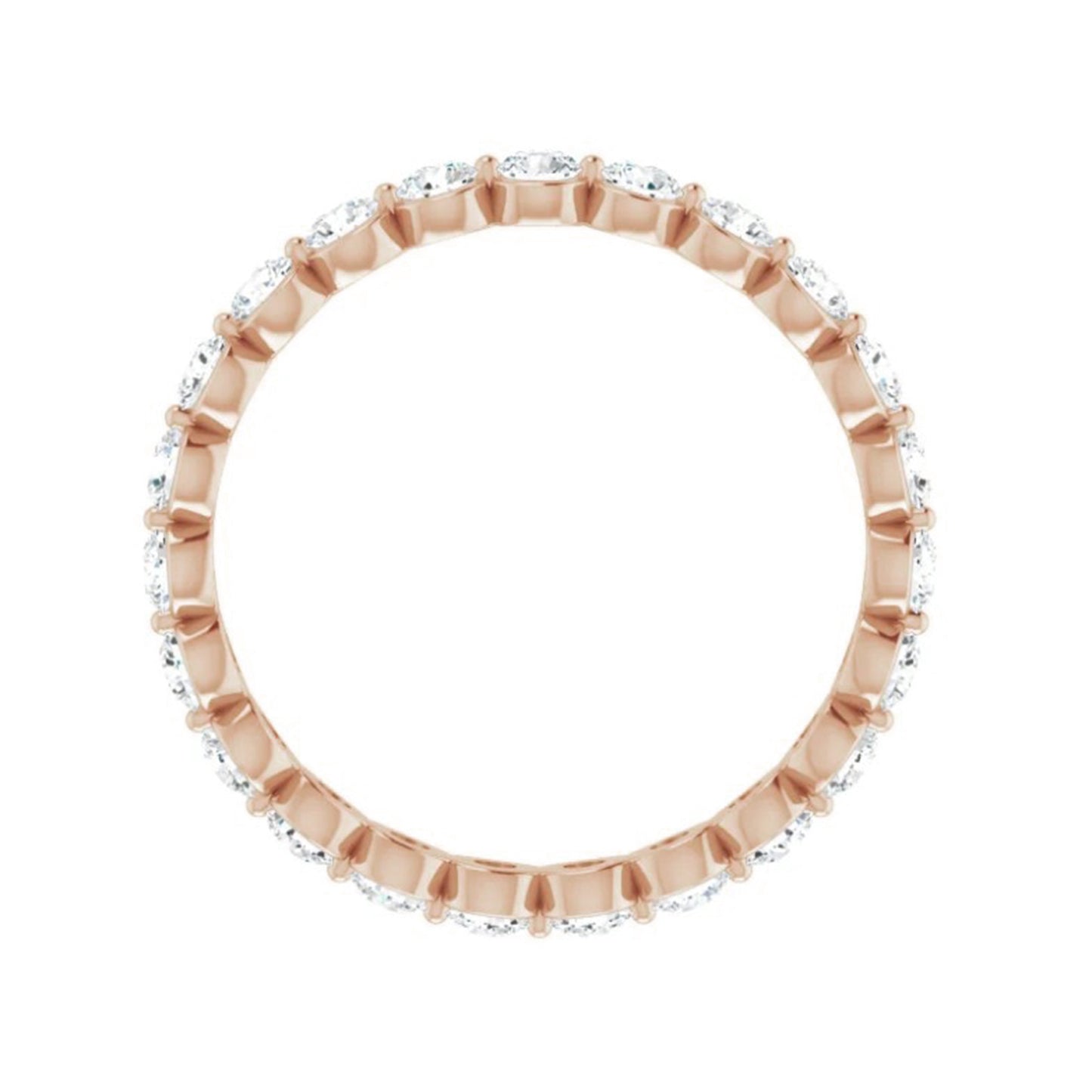 Classic 1 1/4 ctw Round Single Shared Prong Eternity Band