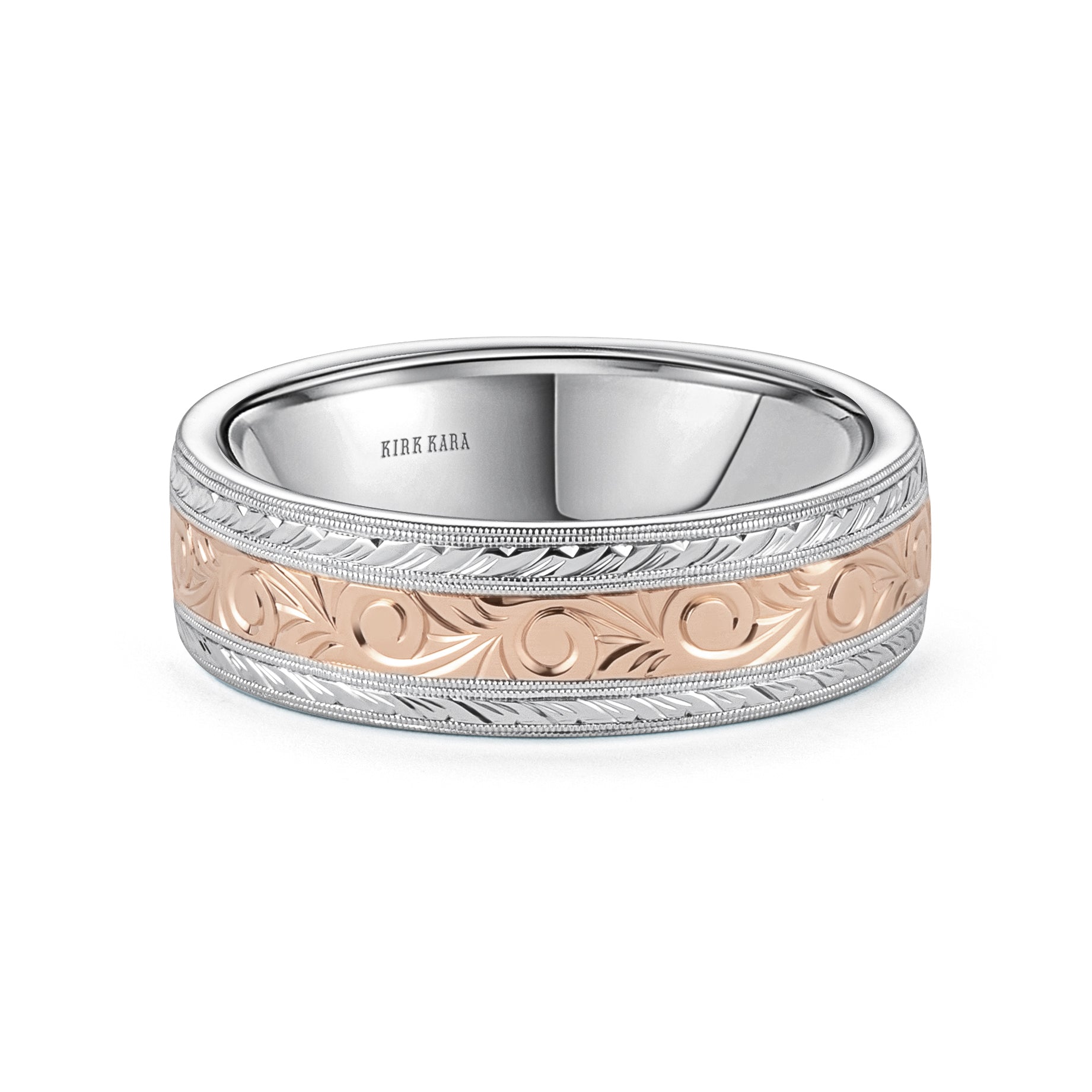 thumbnail image 2 of 6mm Stainless Steel Wedding Band Ring With Cubic Zirconia – Hope Dream Believe Engraved – Sizes 6-13 2 of 5