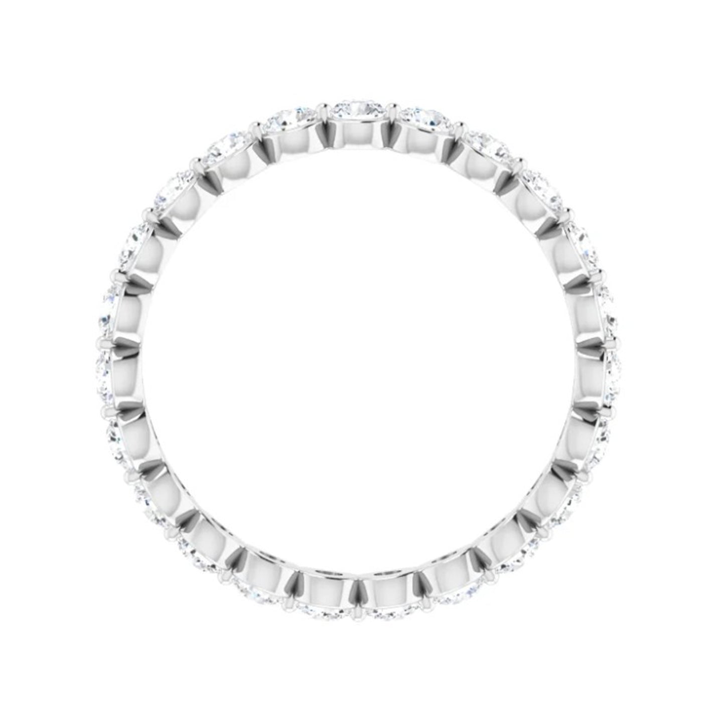 Classic 1 1/4 ctw Round Single Shared Prong Eternity Band