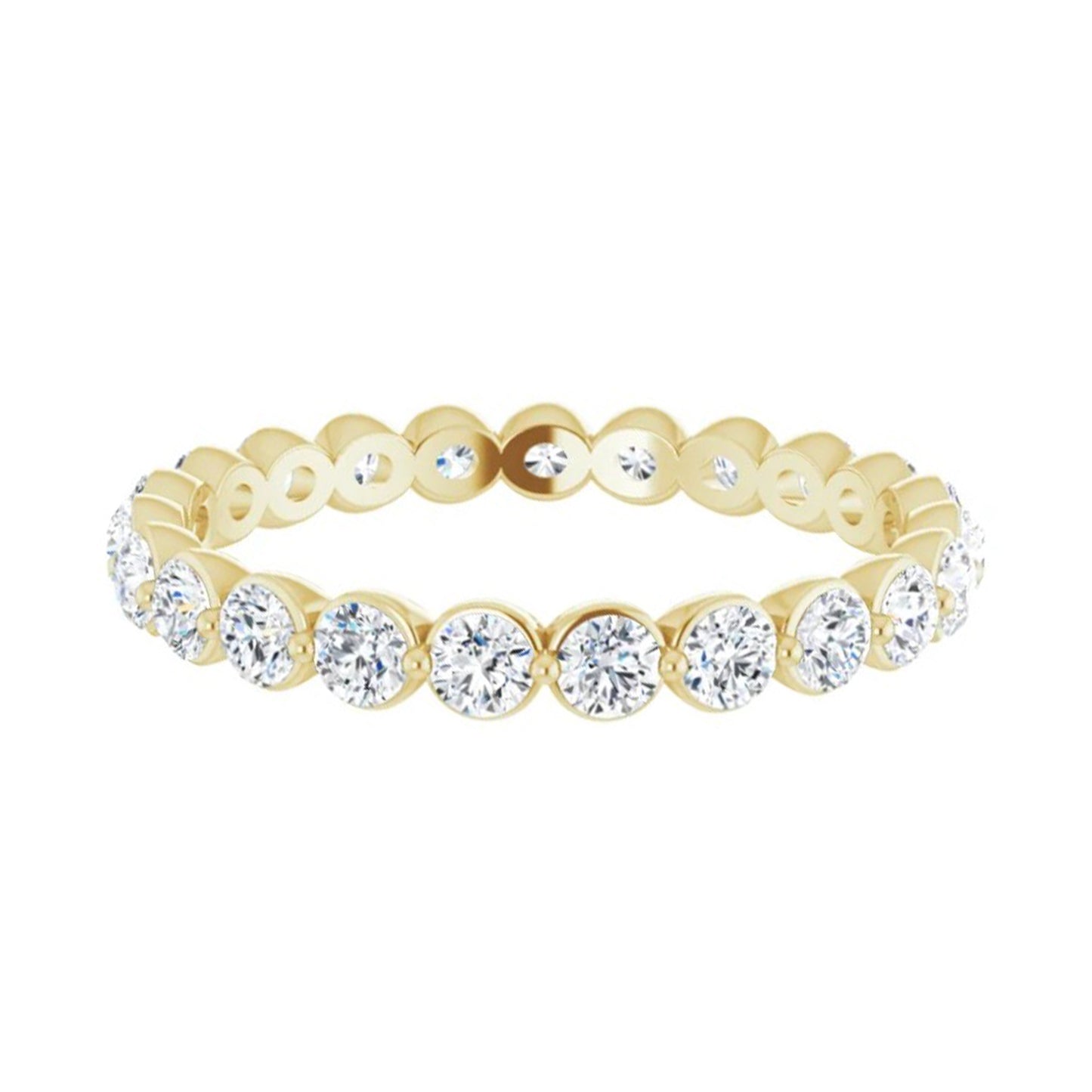 Classic 1 1/4 ctw Round Single Shared Prong Eternity Band