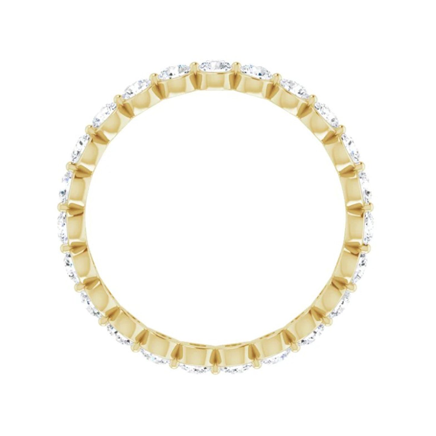 Classic 1 1/4 ctw Round Single Shared Prong Eternity Band