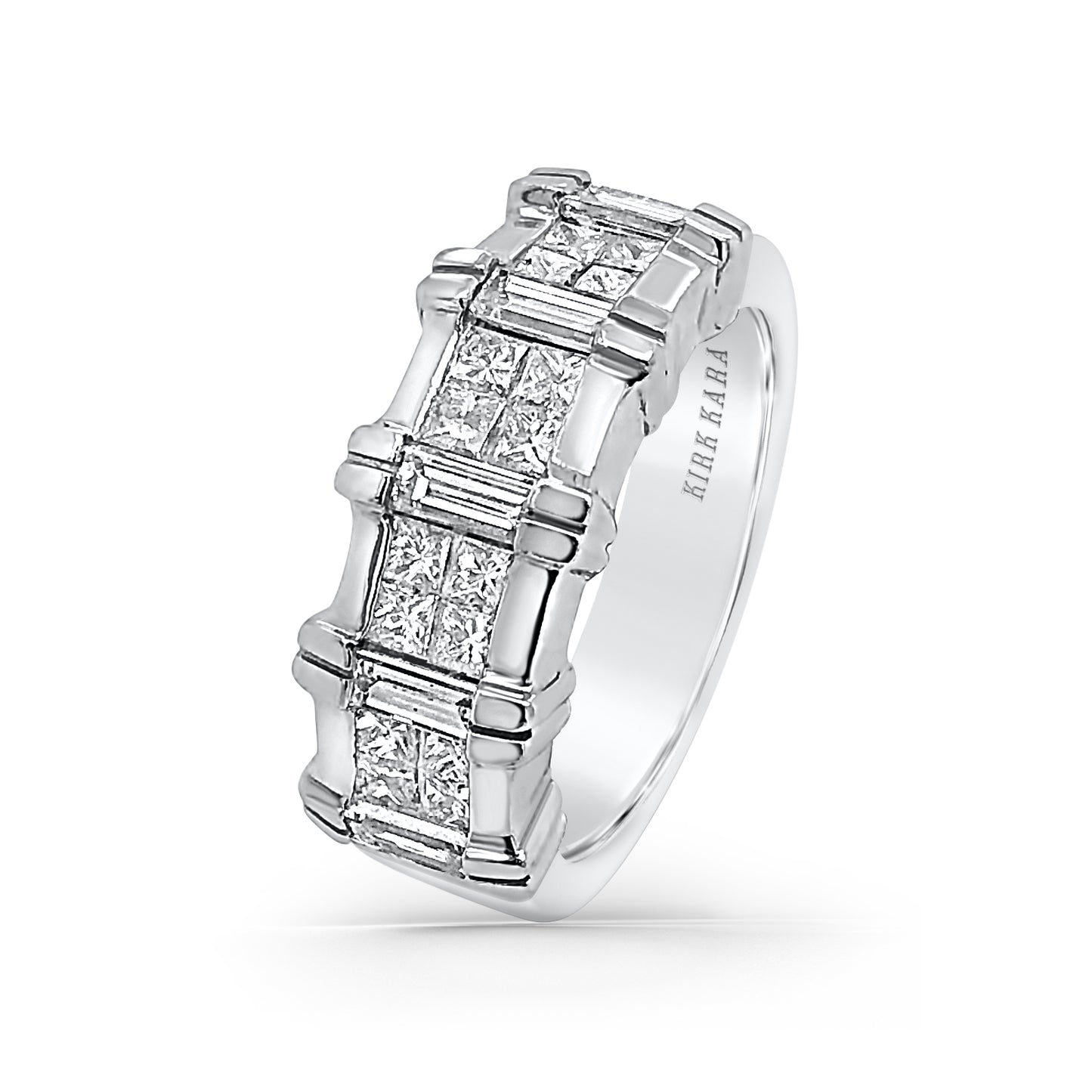 Platinum Princess Baguette Diamond Wedding Band
