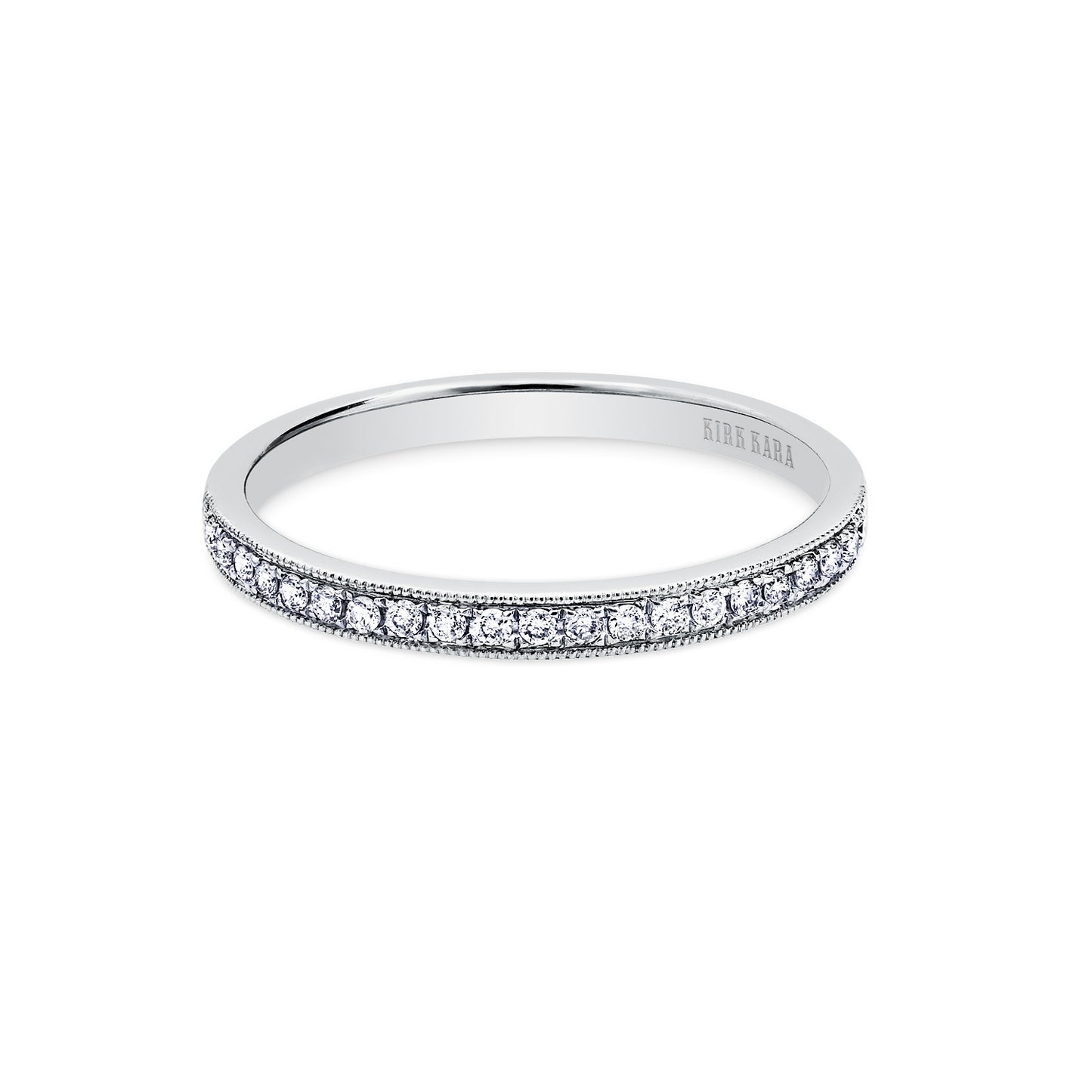 Milgrain Stackable Diamond Wedding Band