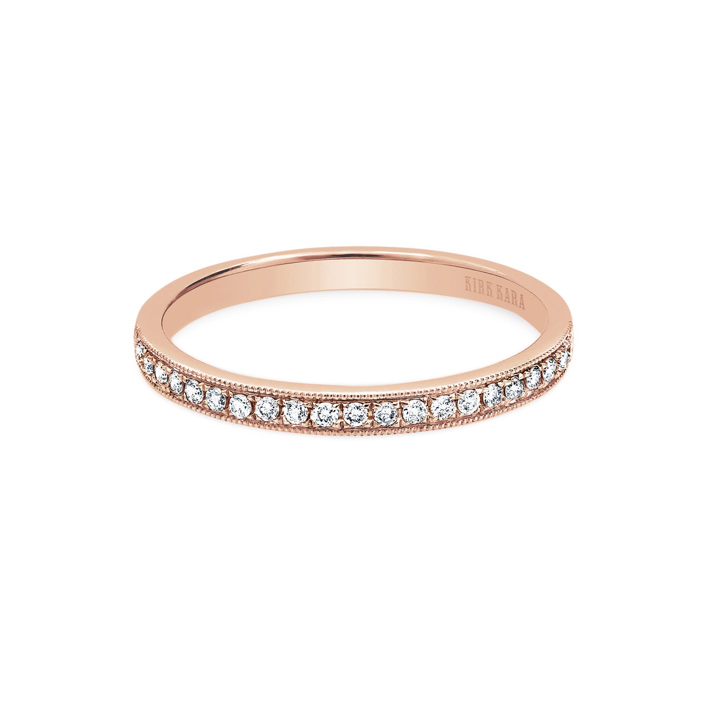 Milgrain Stackable Diamond Wedding Band