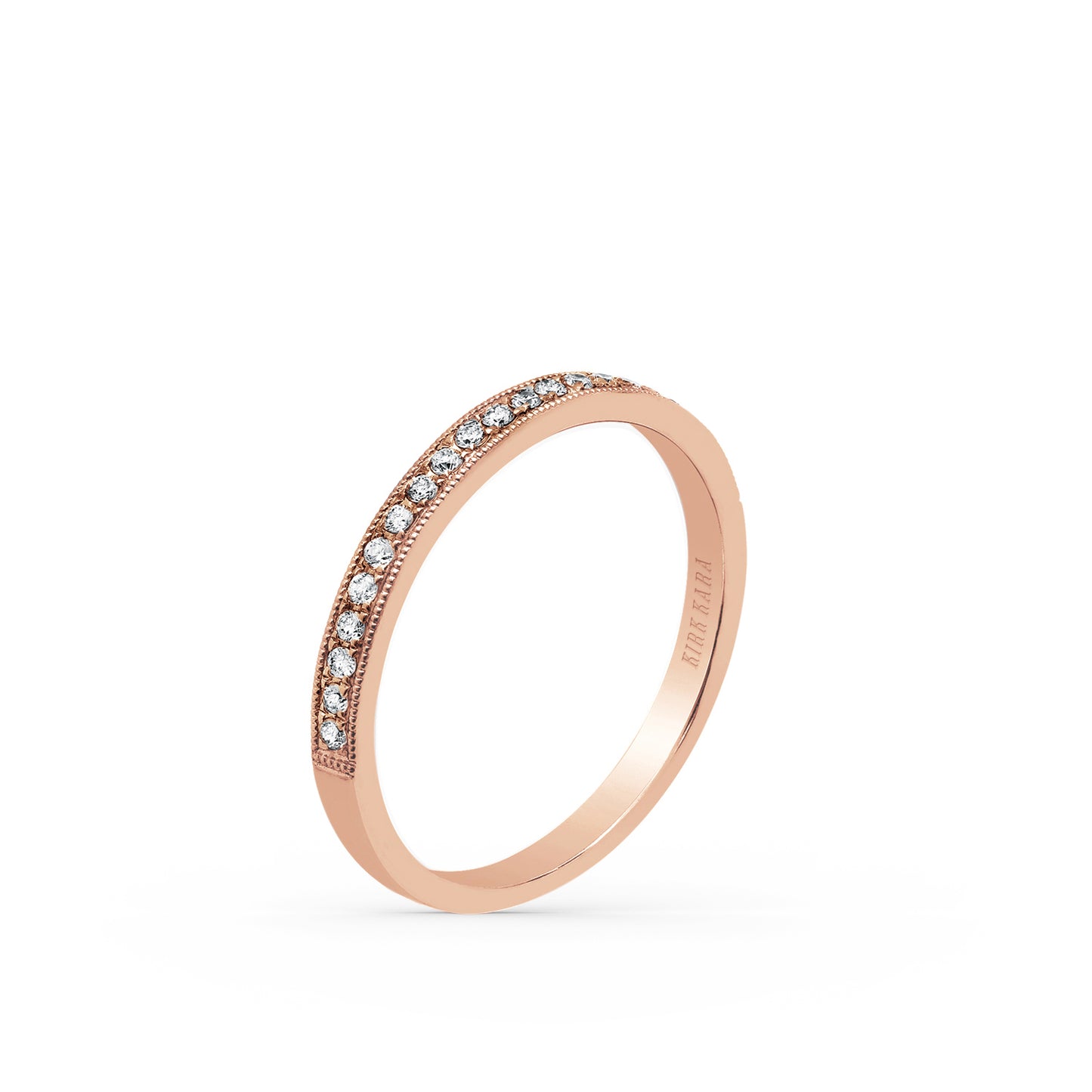 Milgrain Stackable Diamond Wedding Band