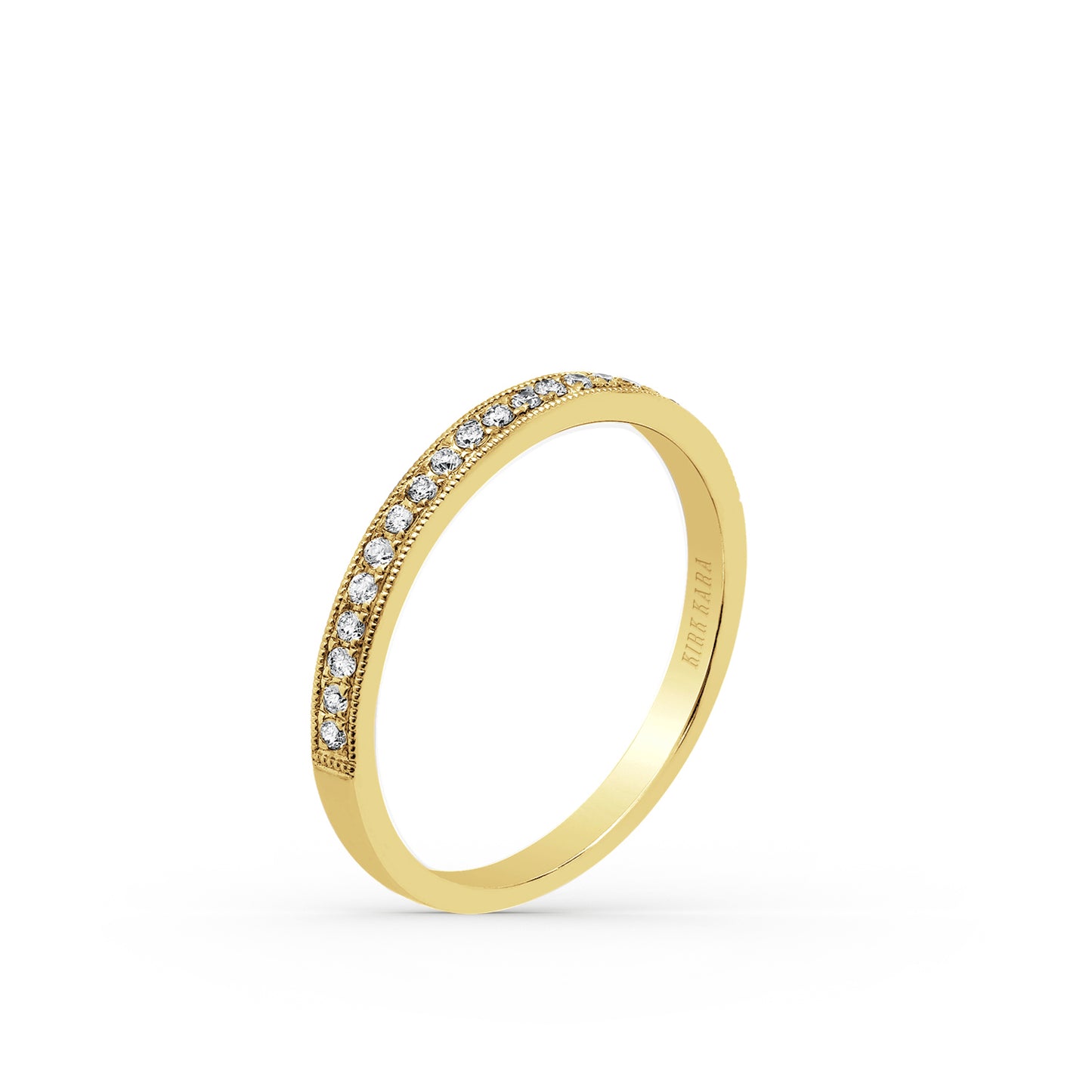 Milgrain Stackable Diamond Wedding Band