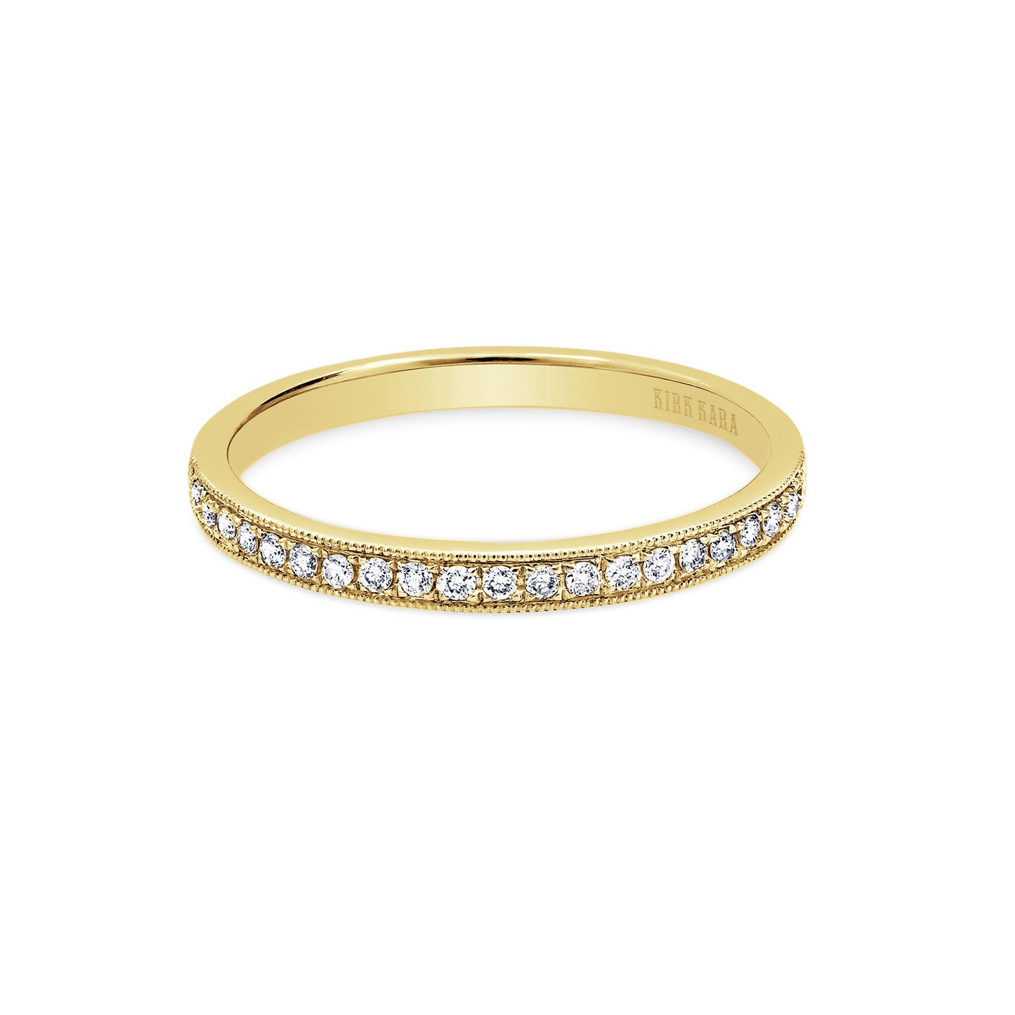 Milgrain Stackable Diamond Wedding Band