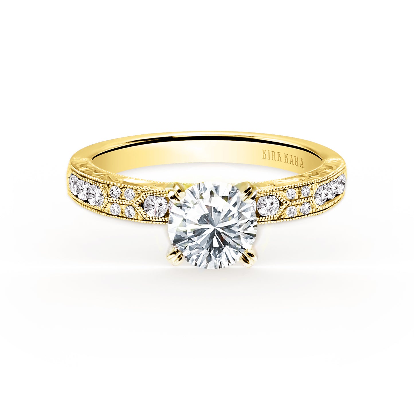 Channel Set Artful Diamond Engagement Ring