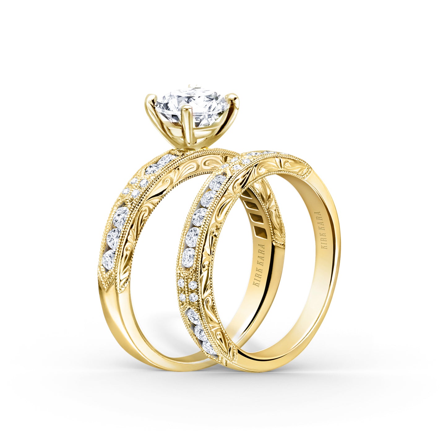 Channel Set Artful Diamond Engagement Ring