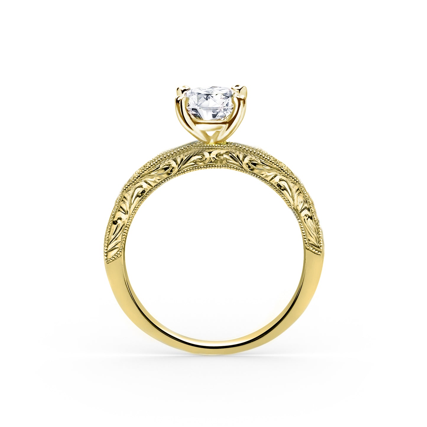 Channel Set Artful Diamond Engagement Ring