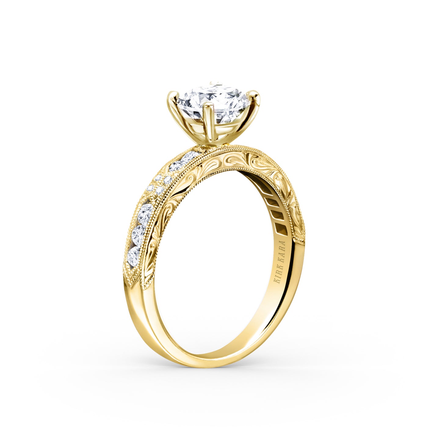 Channel Set Artful Diamond Engagement Ring