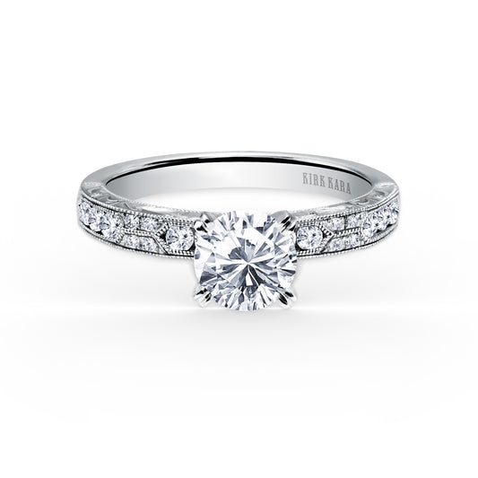 Channel Set Artful Diamond Engagement Ring