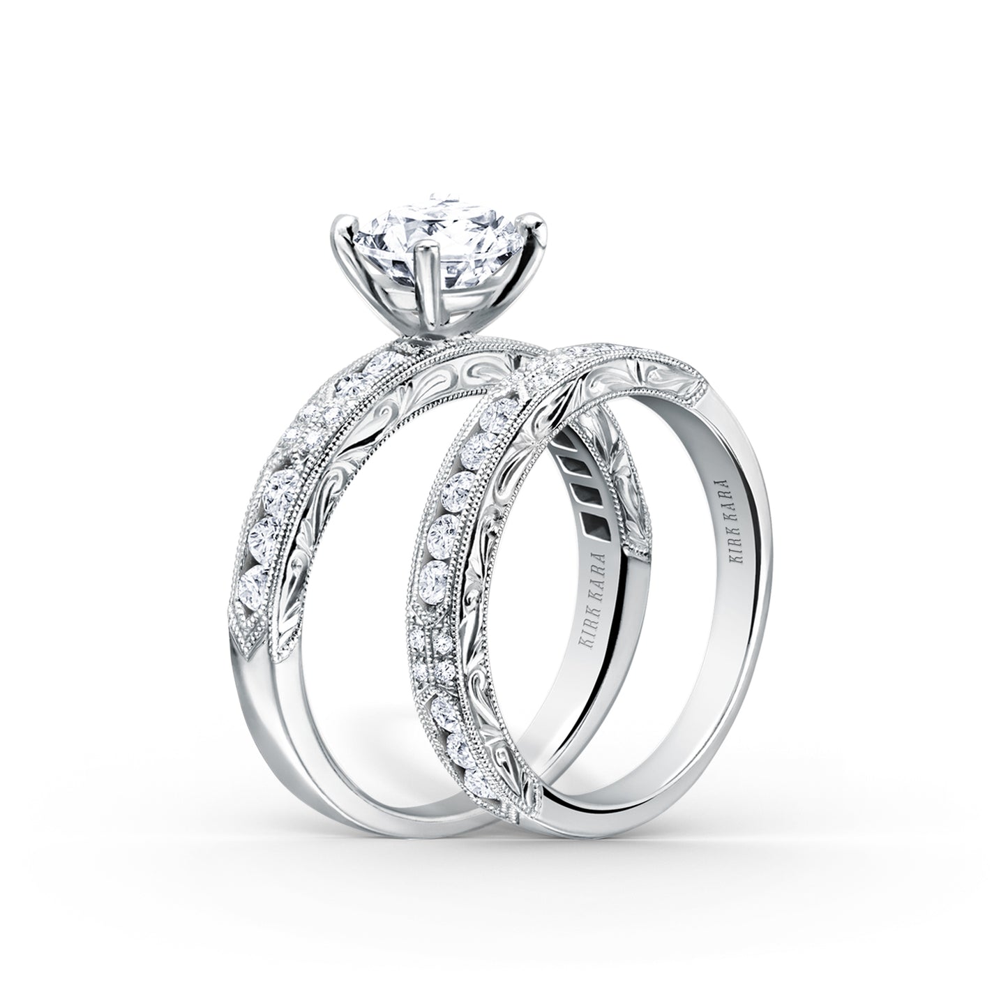 Channel Set Artful Diamond Engagement Ring