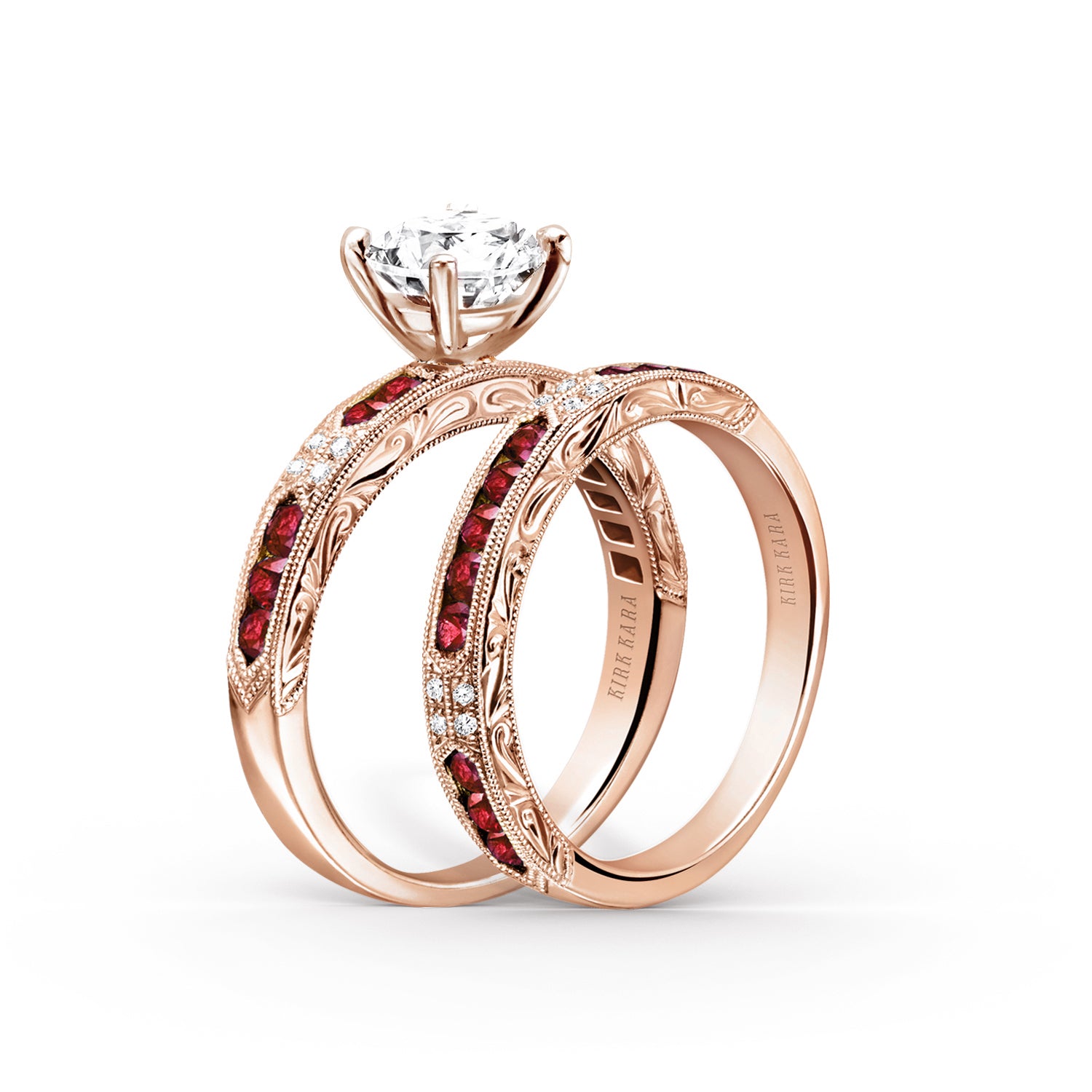 Sophia By Design Rose Gold Red Agate & Diamond Ring 24082 - DECOR Jewelry