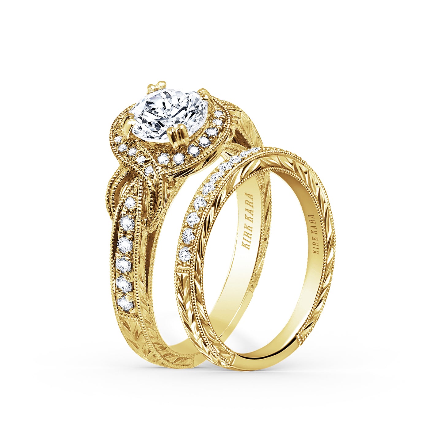 Joyful Twist Halo Diamond Engagement Ring