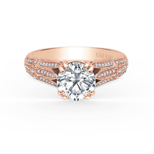 Filigree Vintage Cathedral Diamond Engagement Ring – Kirk Kara
