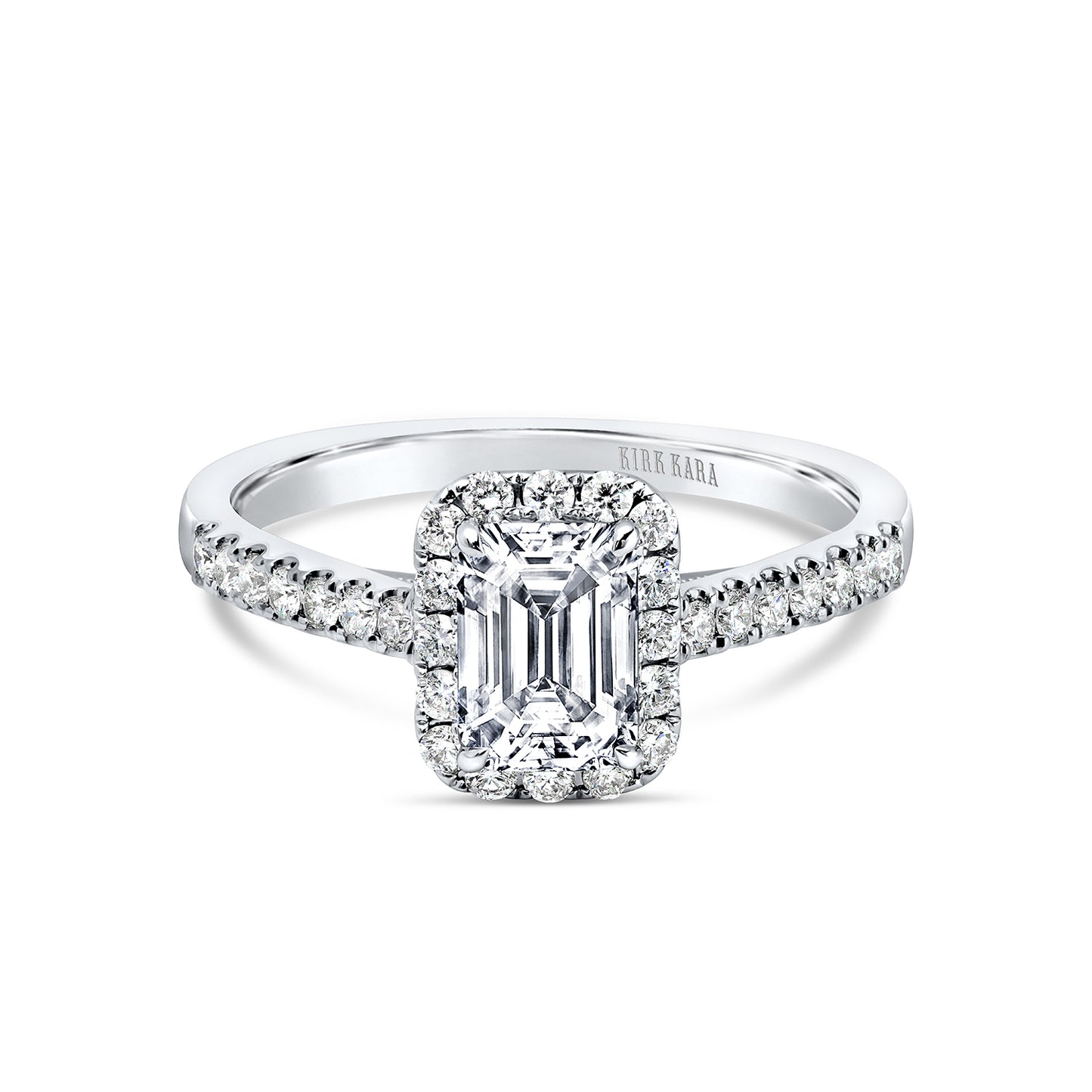 Classic Delicate Prong Set Halo Diamond Engagement Ring