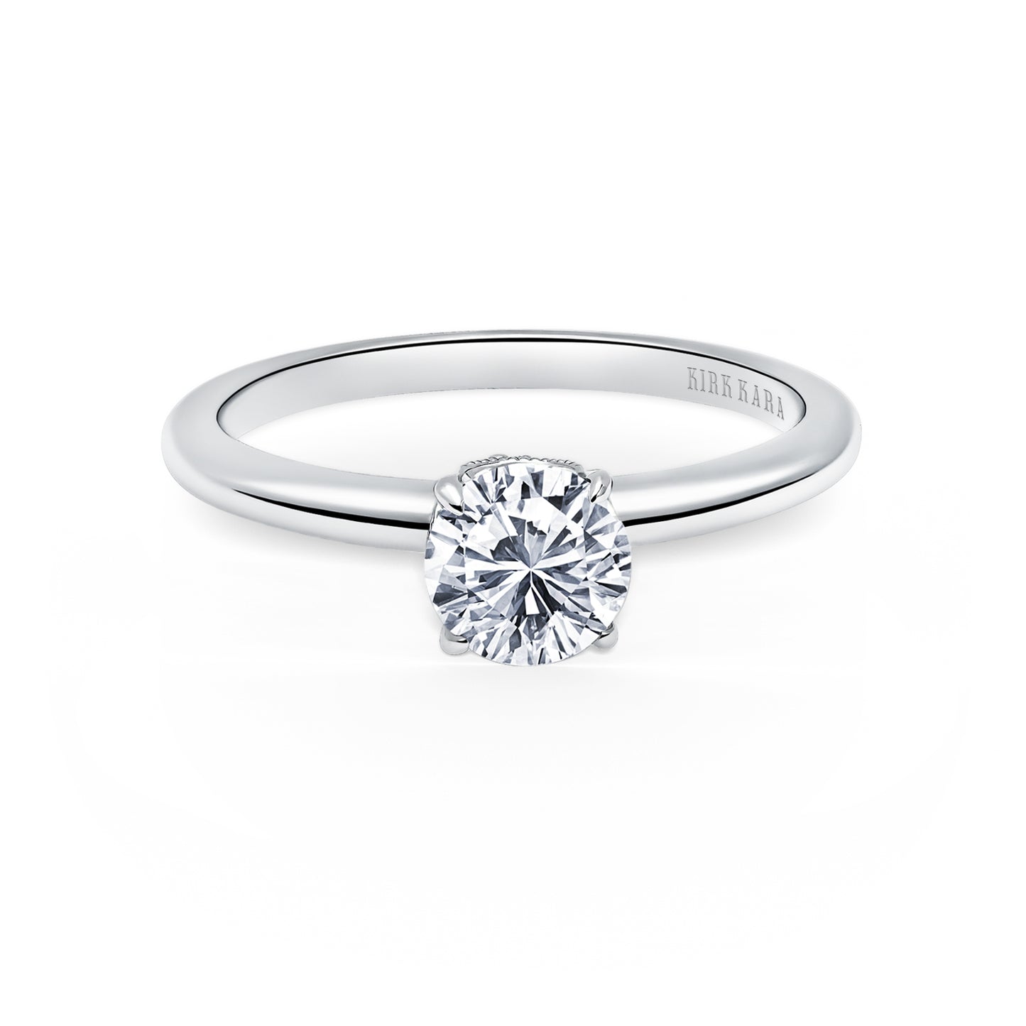 Milgrain Round Diamond Basket Engagement Ring